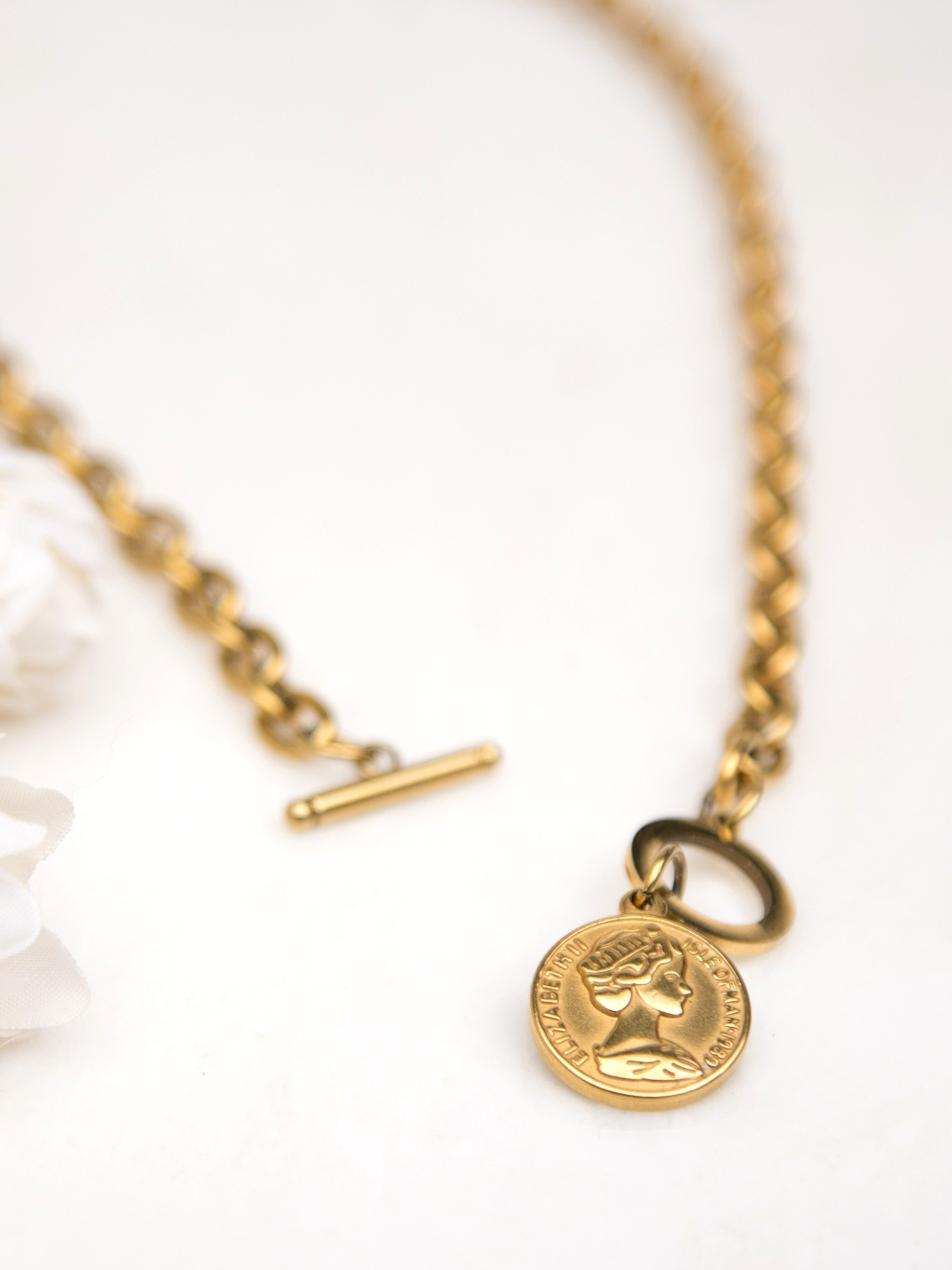 Coin Necklace - Gold - The Collective Rose