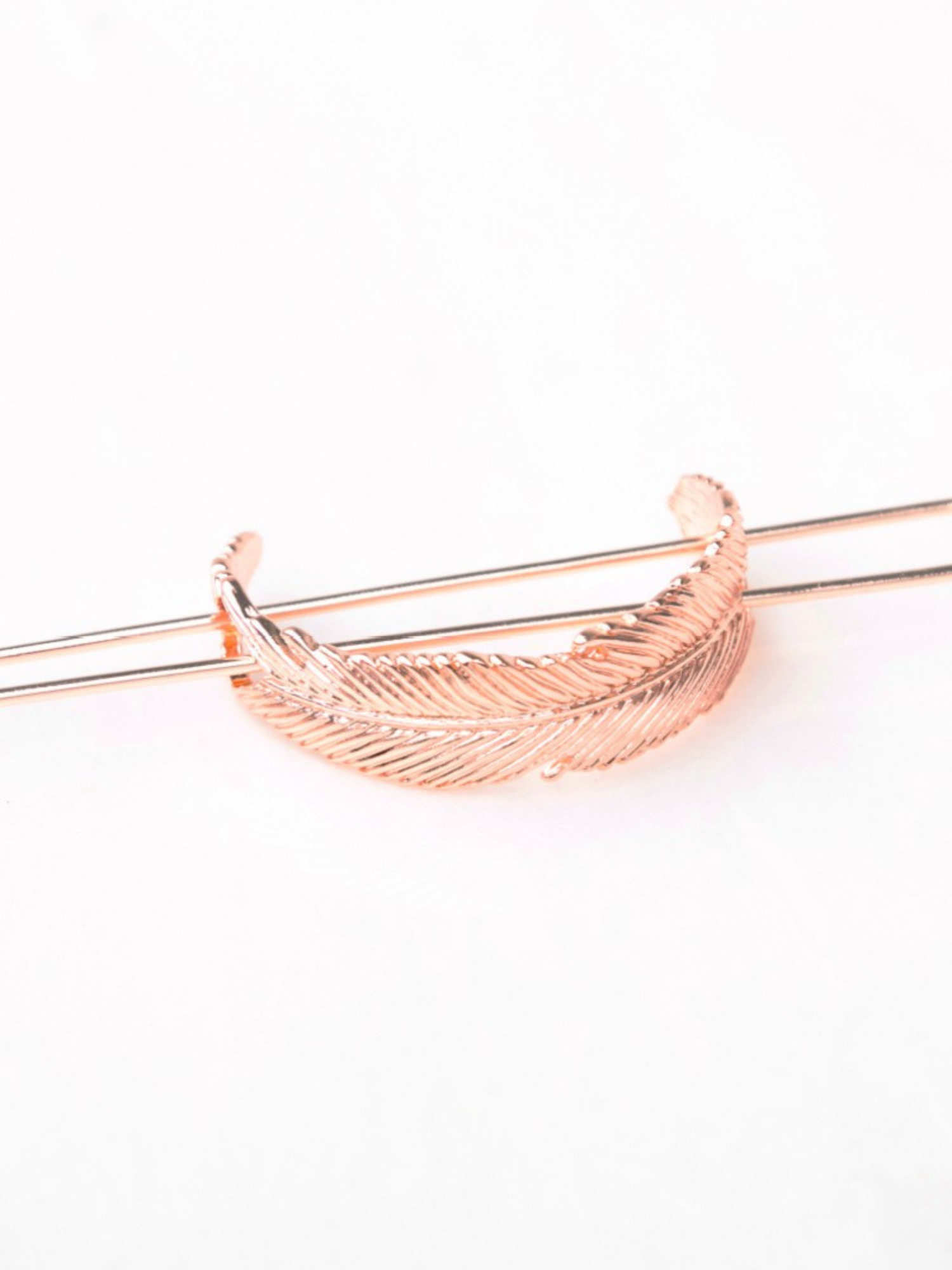 Feather Bun Cuff - Rose Gold - The Collective Rose