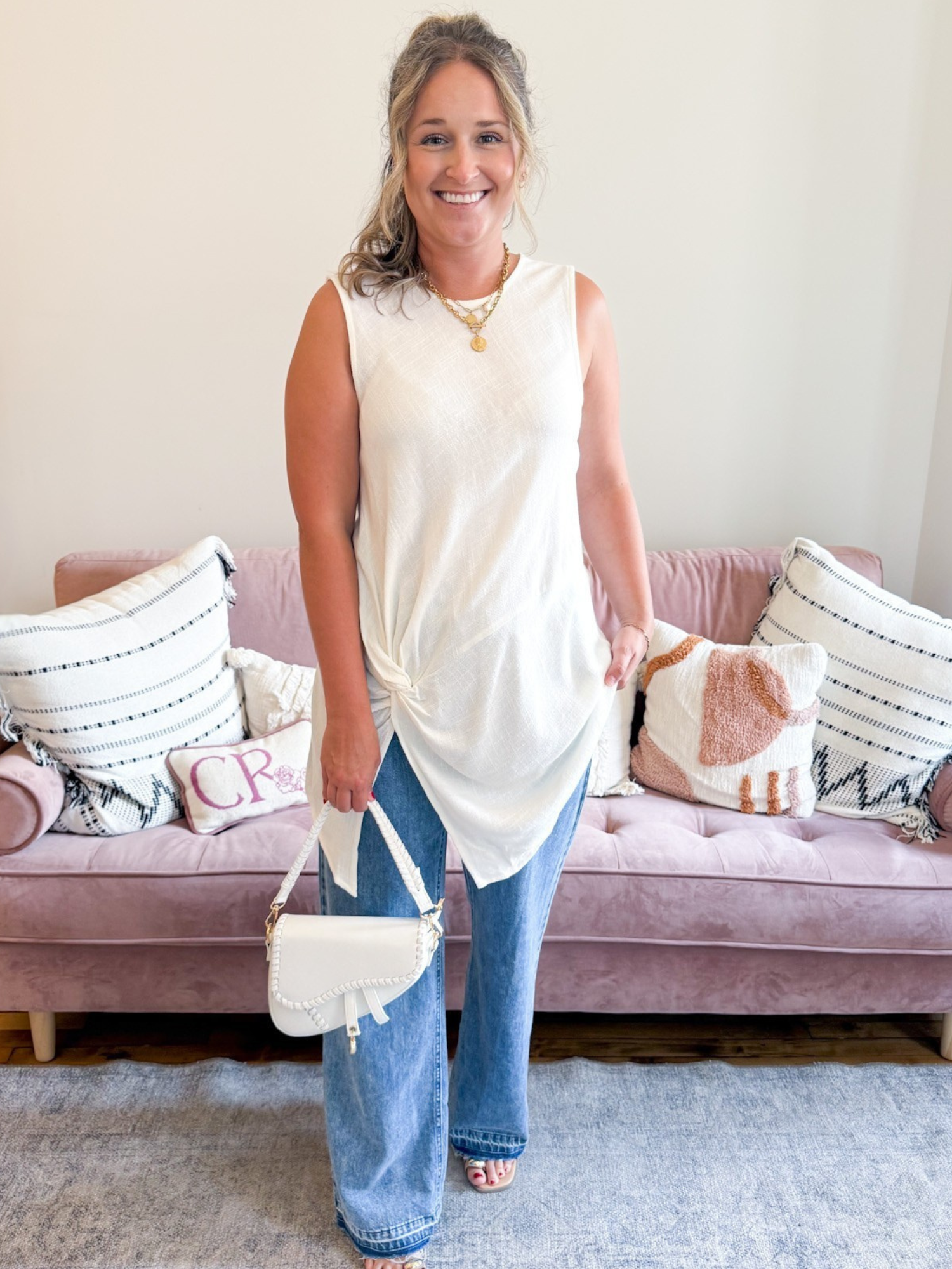 Aria Twist Tank Top - The Collective Rose