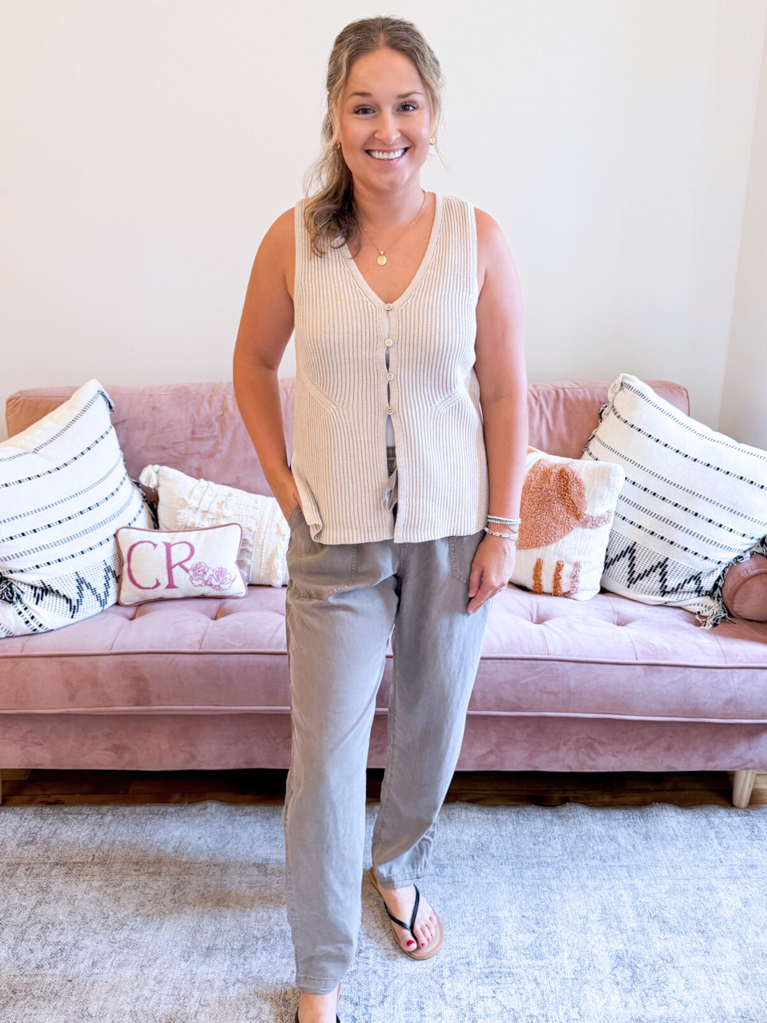 Lara Tencel Ankle Pants - The Collective Rose