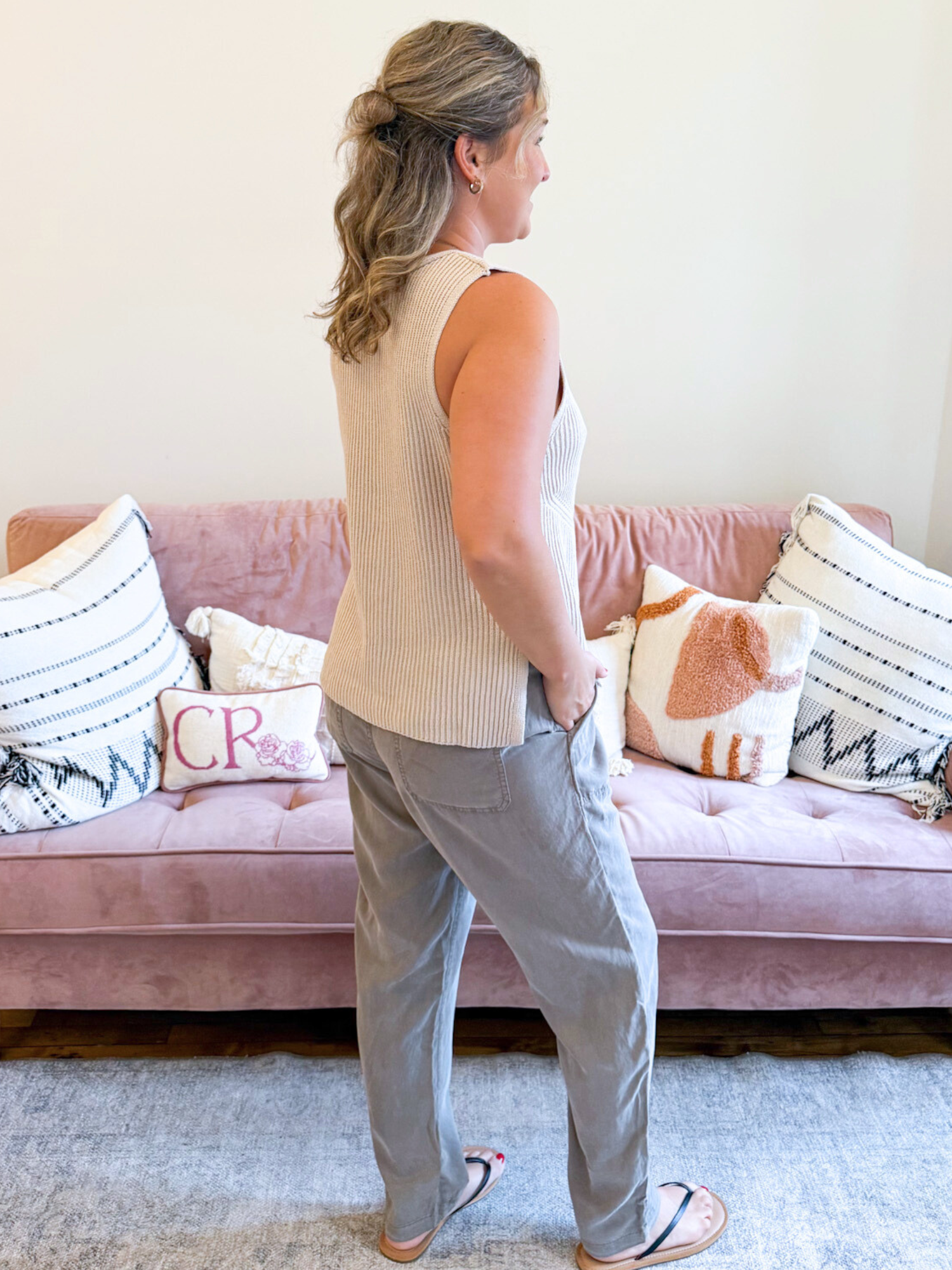 Lara Tencel Ankle Pants - The Collective Rose
