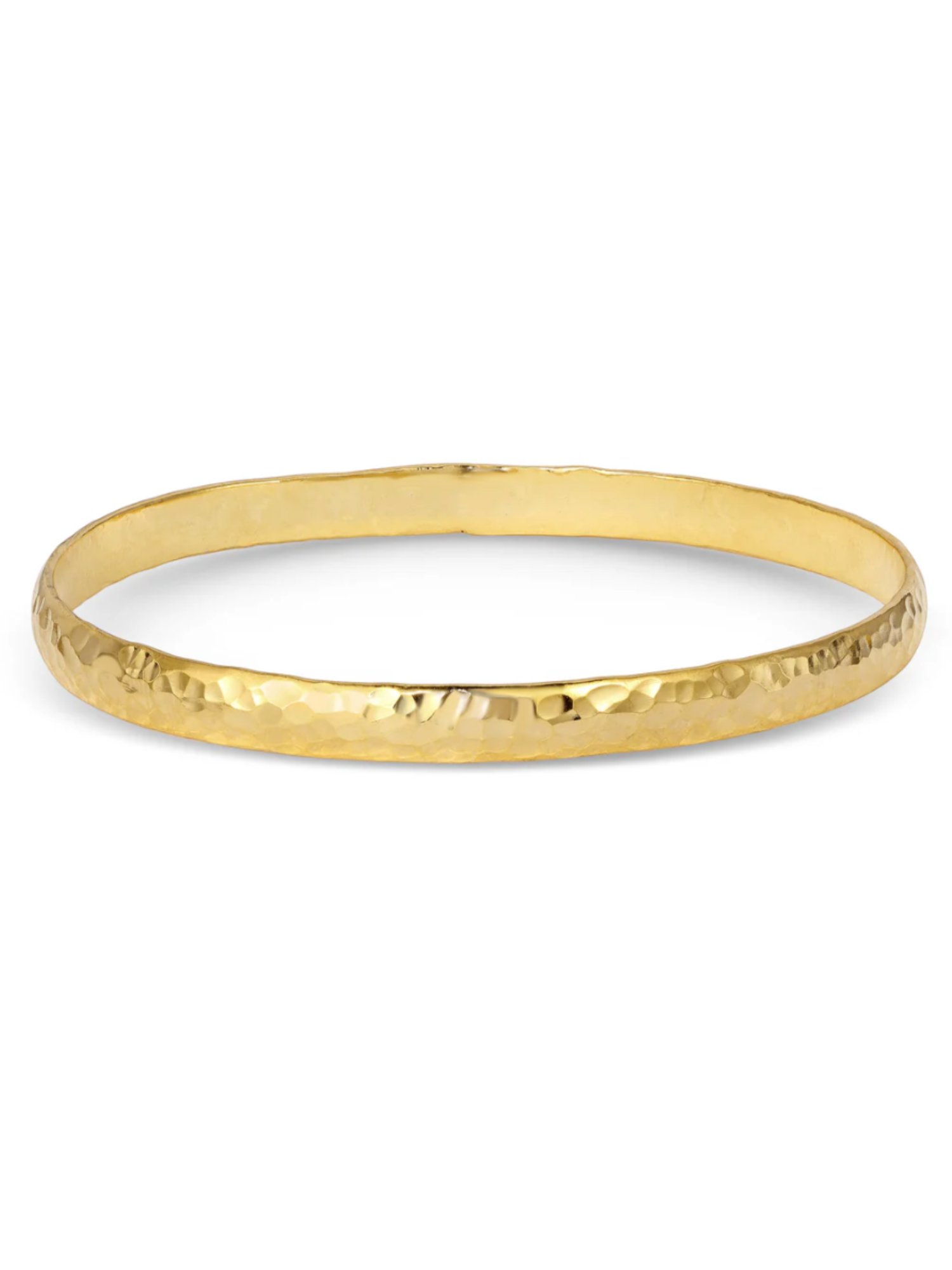 Wide Hammered Bangle Bracelet - The Collective Rose