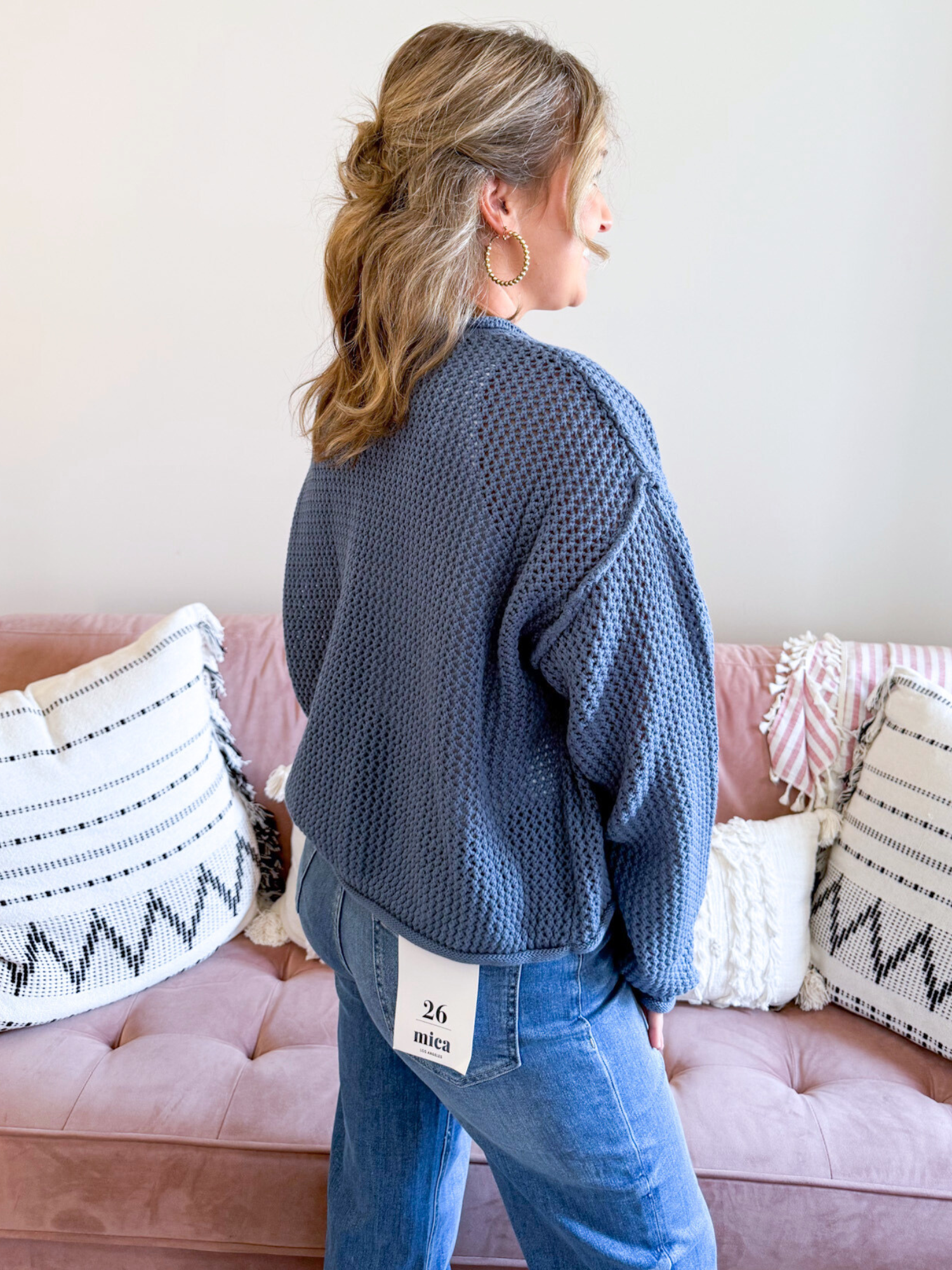 Layne Open Knit Sweater - The Collective Rose