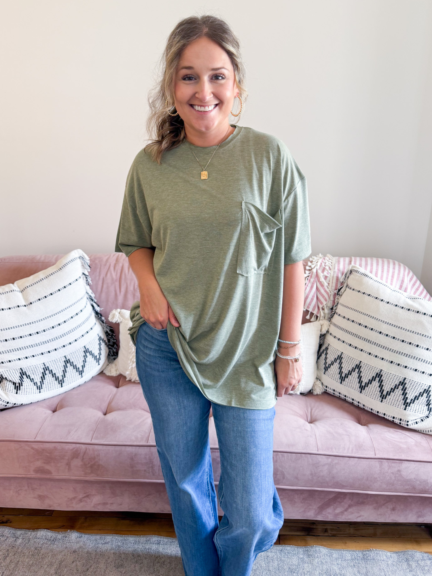 Oversized Boyfriend Tee - The Collective Rose