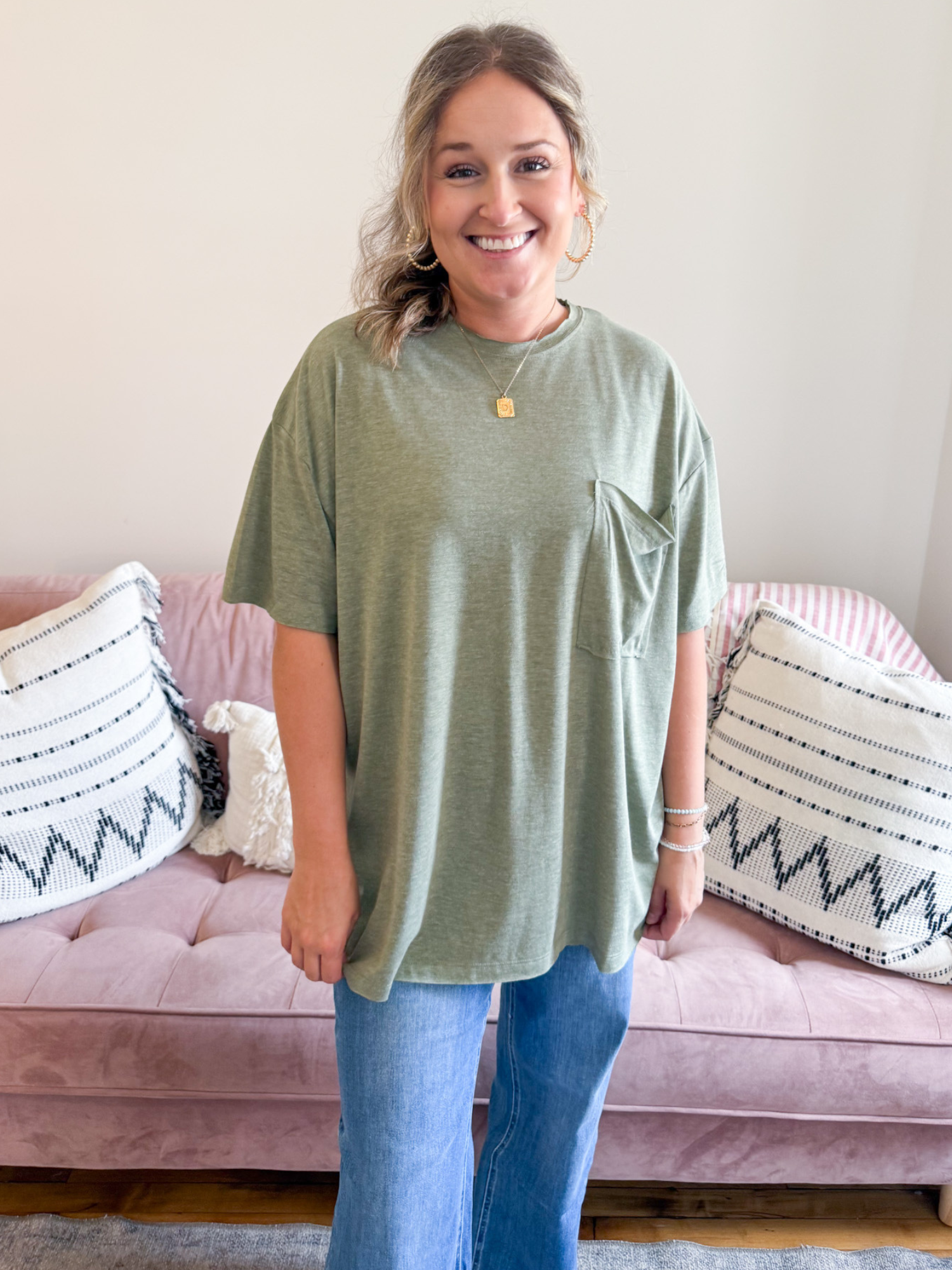 Oversized Boyfriend Tee - The Collective Rose
