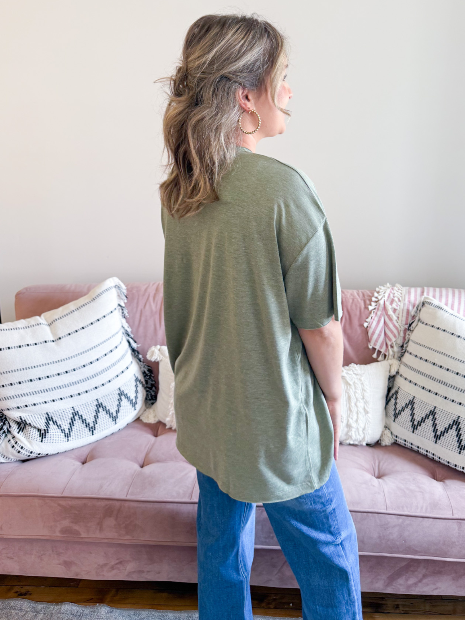 Oversized Boyfriend Tee - The Collective Rose