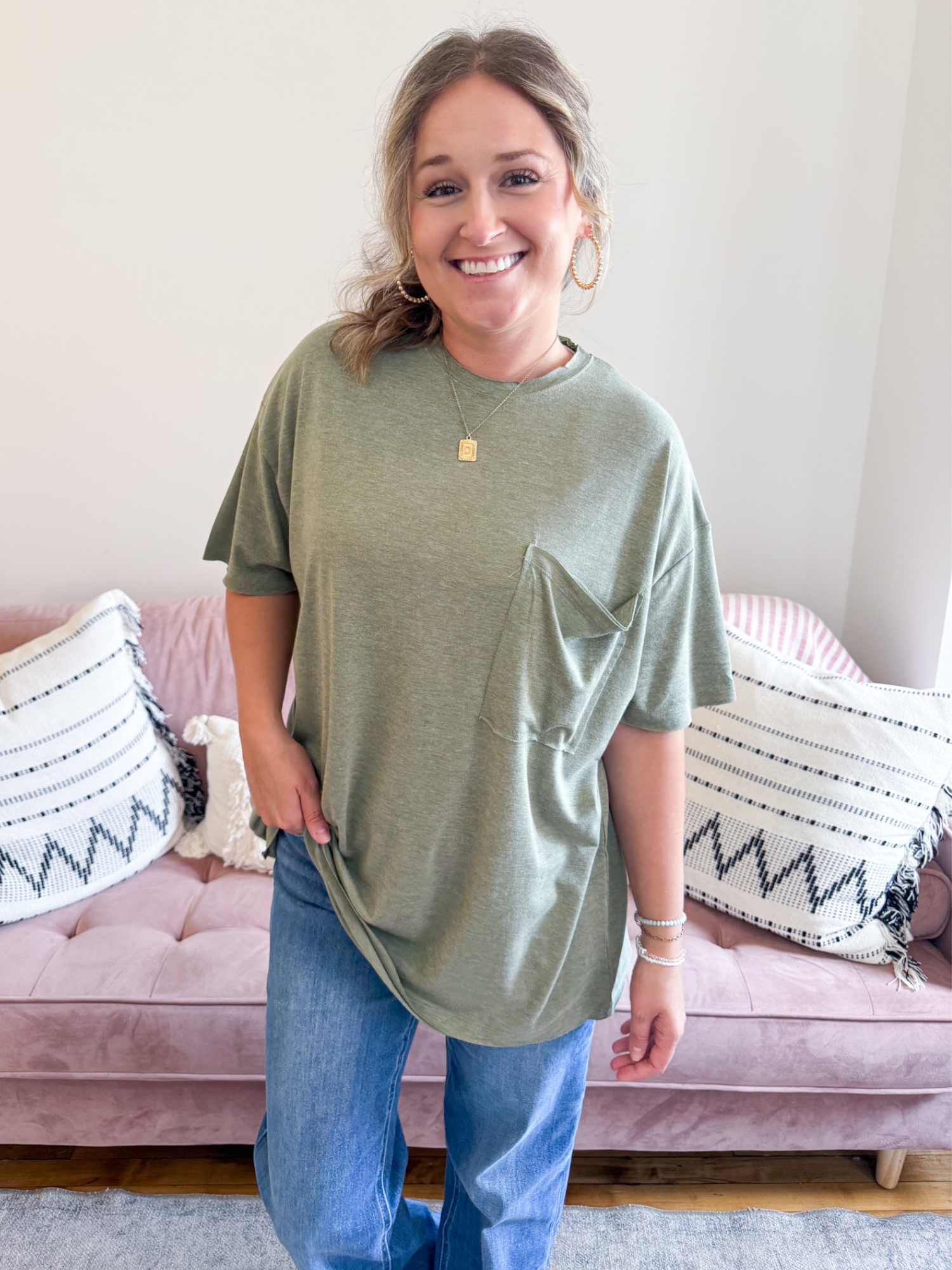 Oversized Boyfriend Tee - The Collective Rose