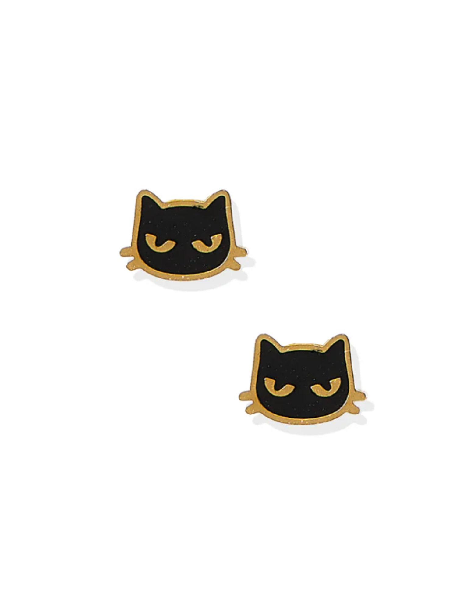 Black Cat Screwback Stud Earrings - The Collective Rose