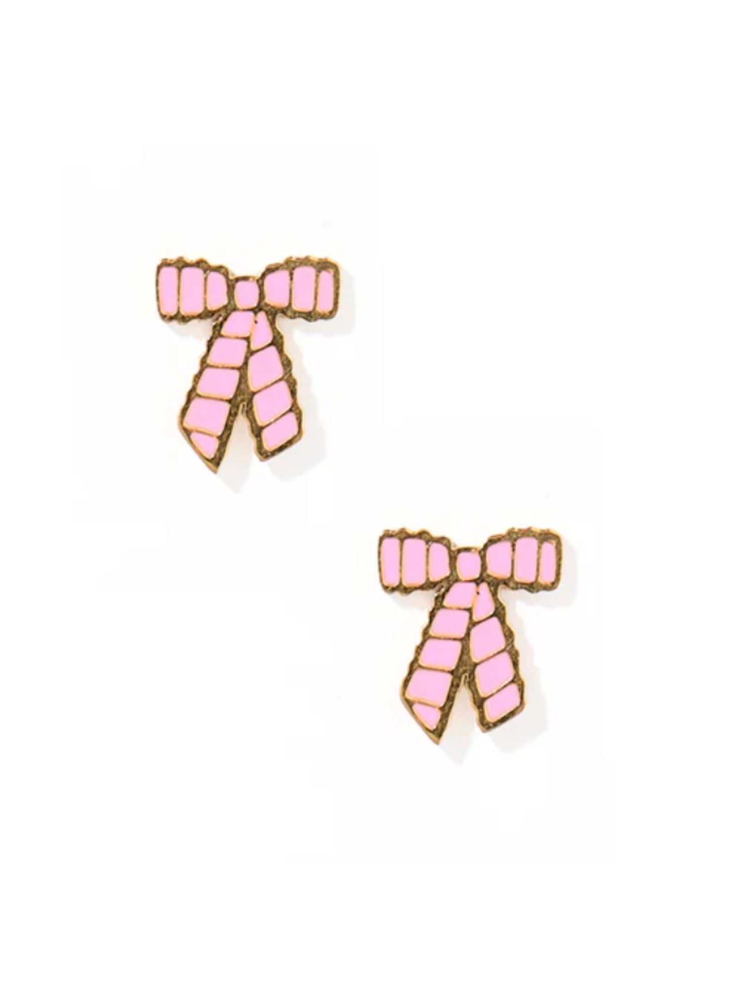 Conely Pink Bow Screwback Stud Earrings - The Collective Rose