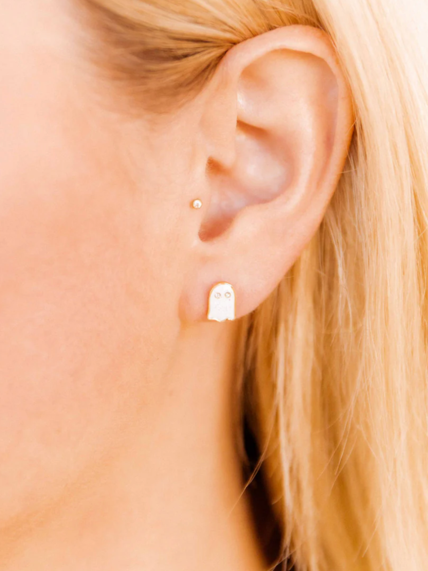 Ghost Screwback Stud Earrings - The Collective Rose