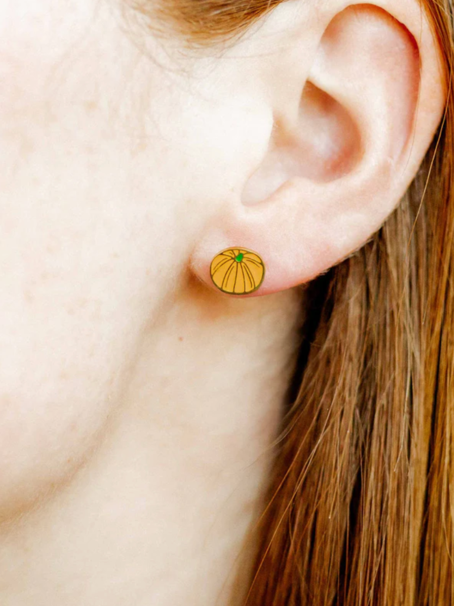 Knox Pumpkin Screwback Stud Earrings - The Collective Rose