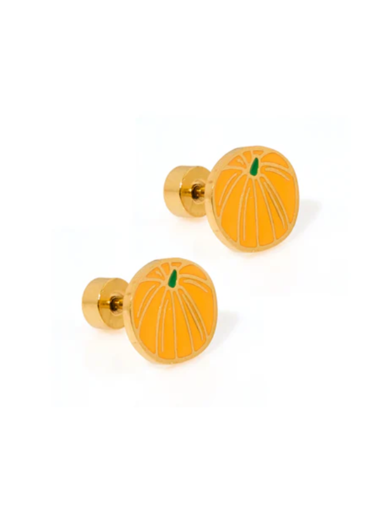 Knox Pumpkin Screwback Stud Earrings - The Collective Rose