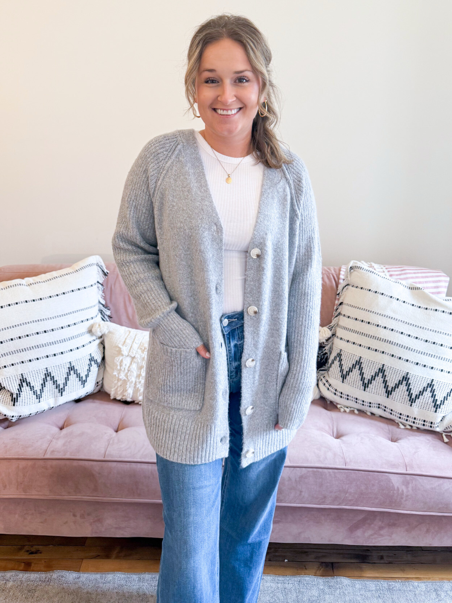 Noa Oversized Cardigan - The Collective Rose