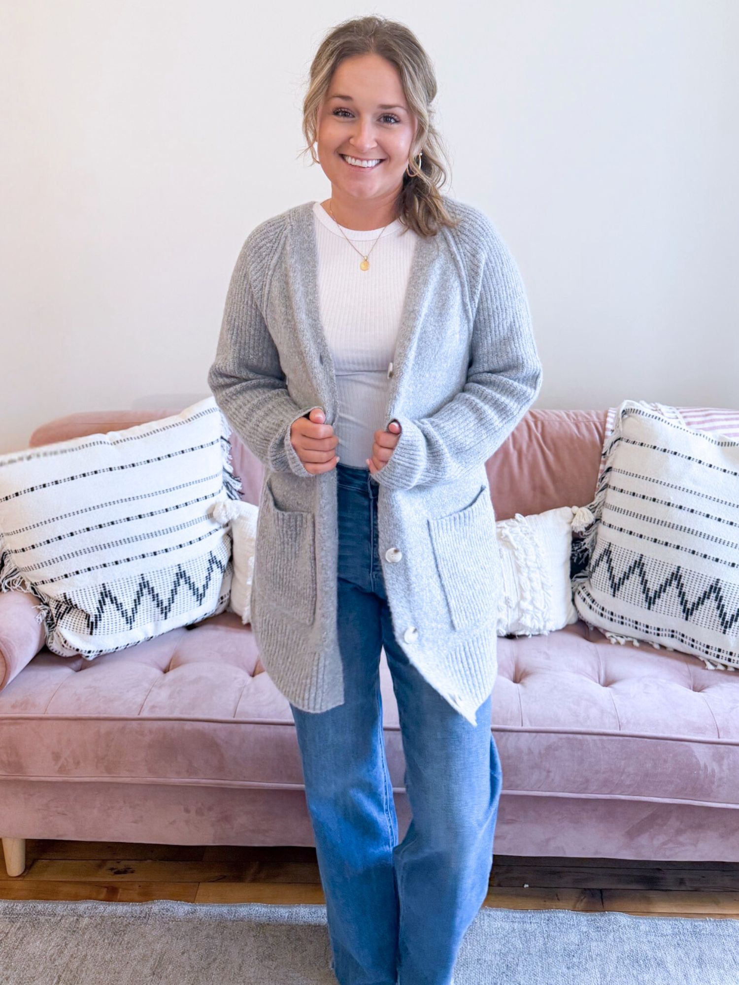 Noa Oversized Cardigan - The Collective Rose