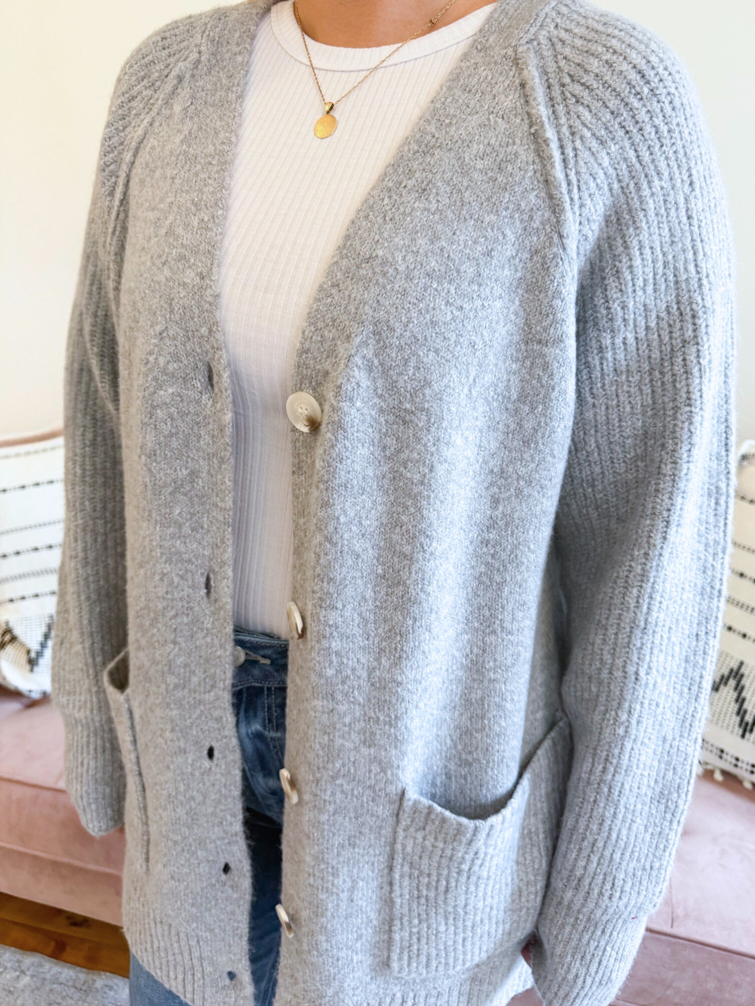 Noa Oversized Cardigan - The Collective Rose