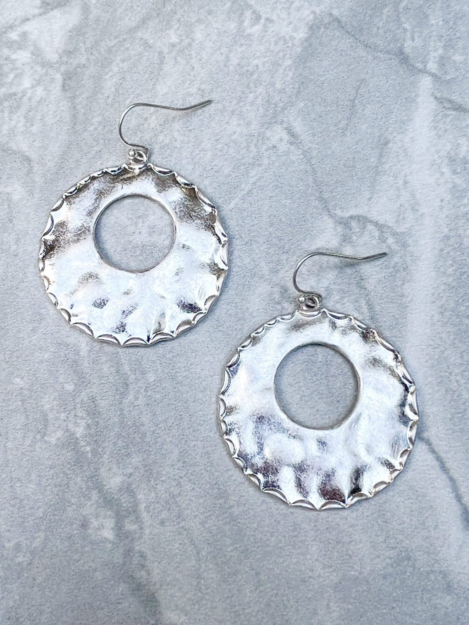 Kylie Hammered Earrings - The Collective Rose