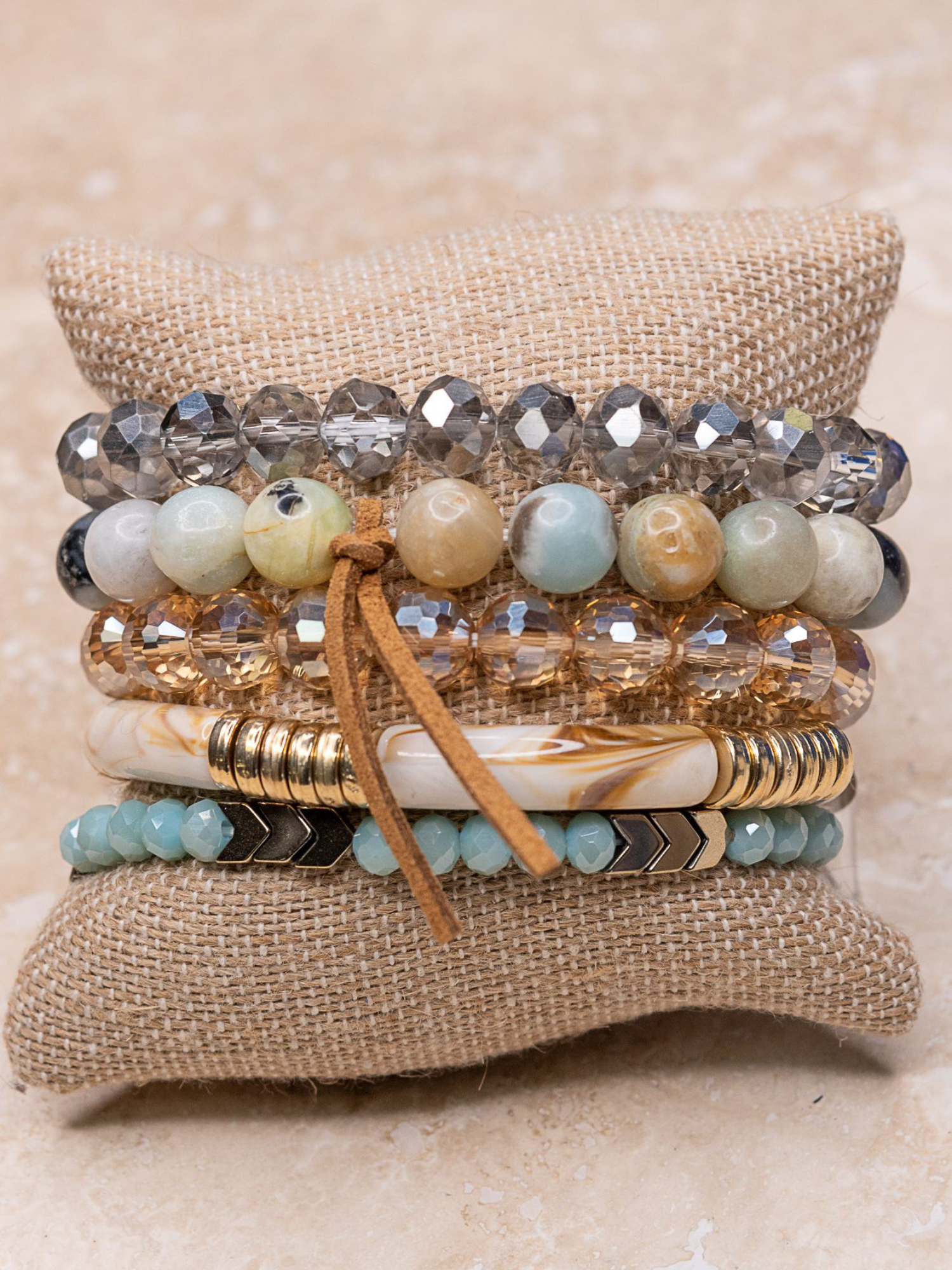 Aubrey Beaded Bracelet Set - The Collective Rose