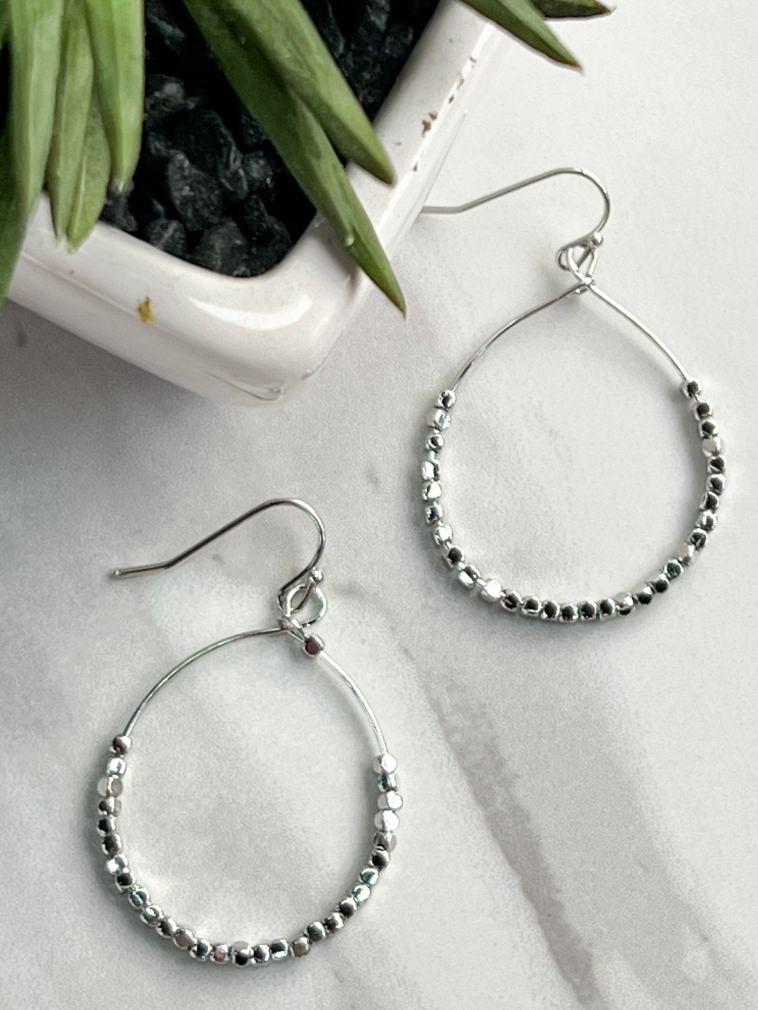 Vera Hoop Earrings - Silver - The Collective Rose