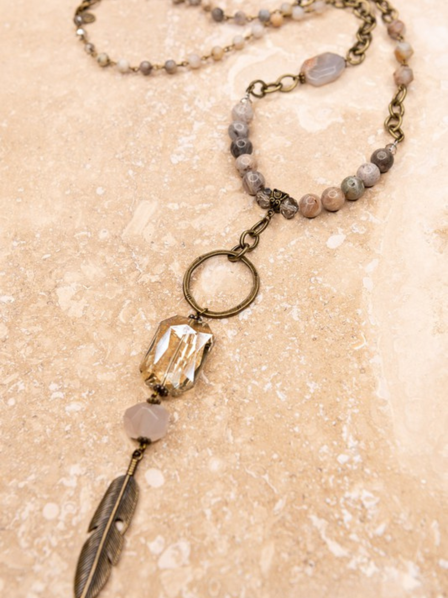 Raquel Long Necklace - The Collective Rose