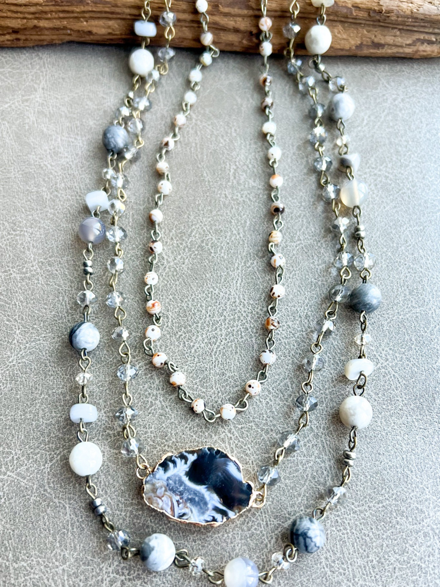 Florence Magnetic Layered Necklace - The Collective Rose