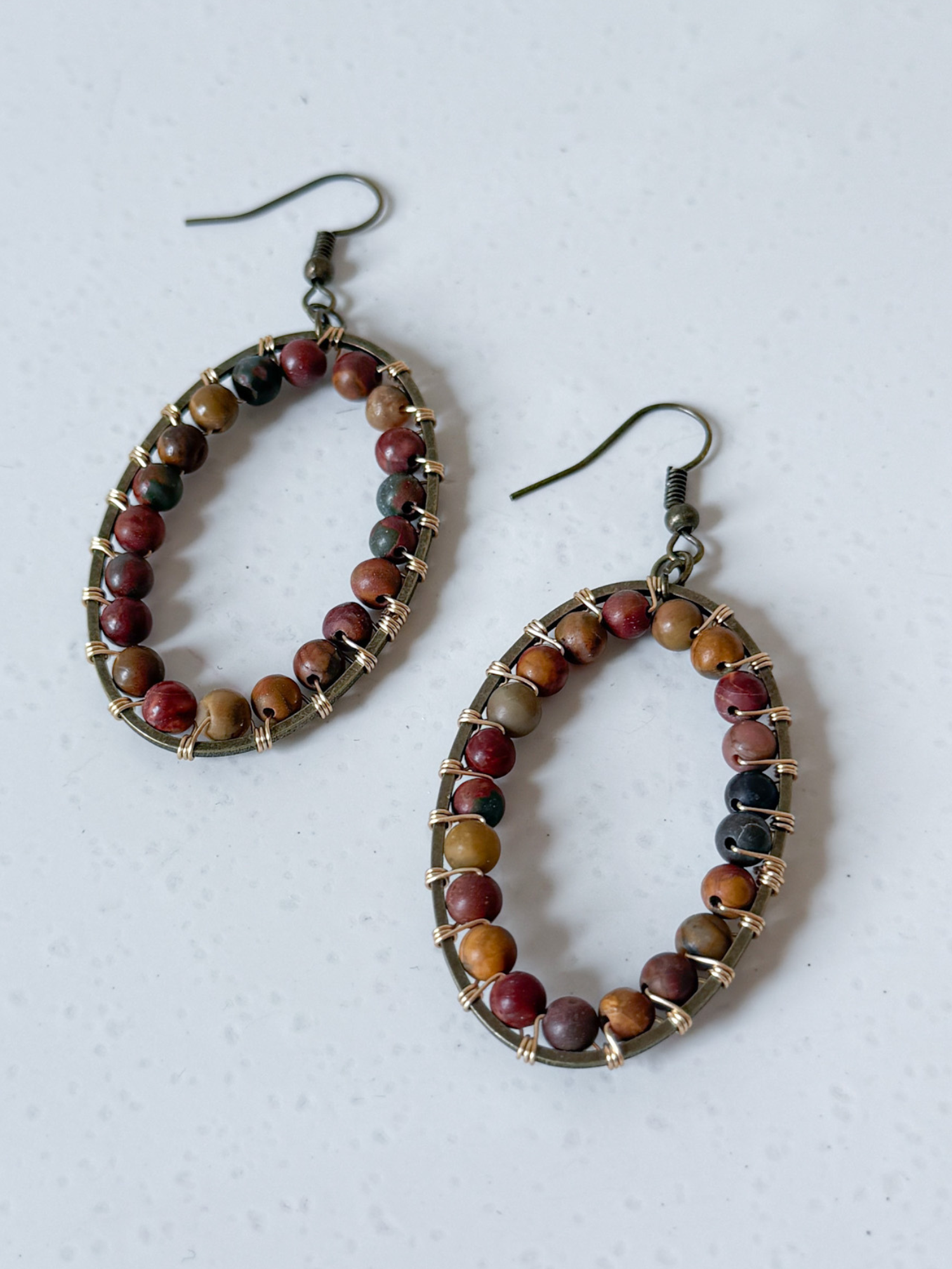 Calista Autumn Beaded Earrings - The Collective Rose