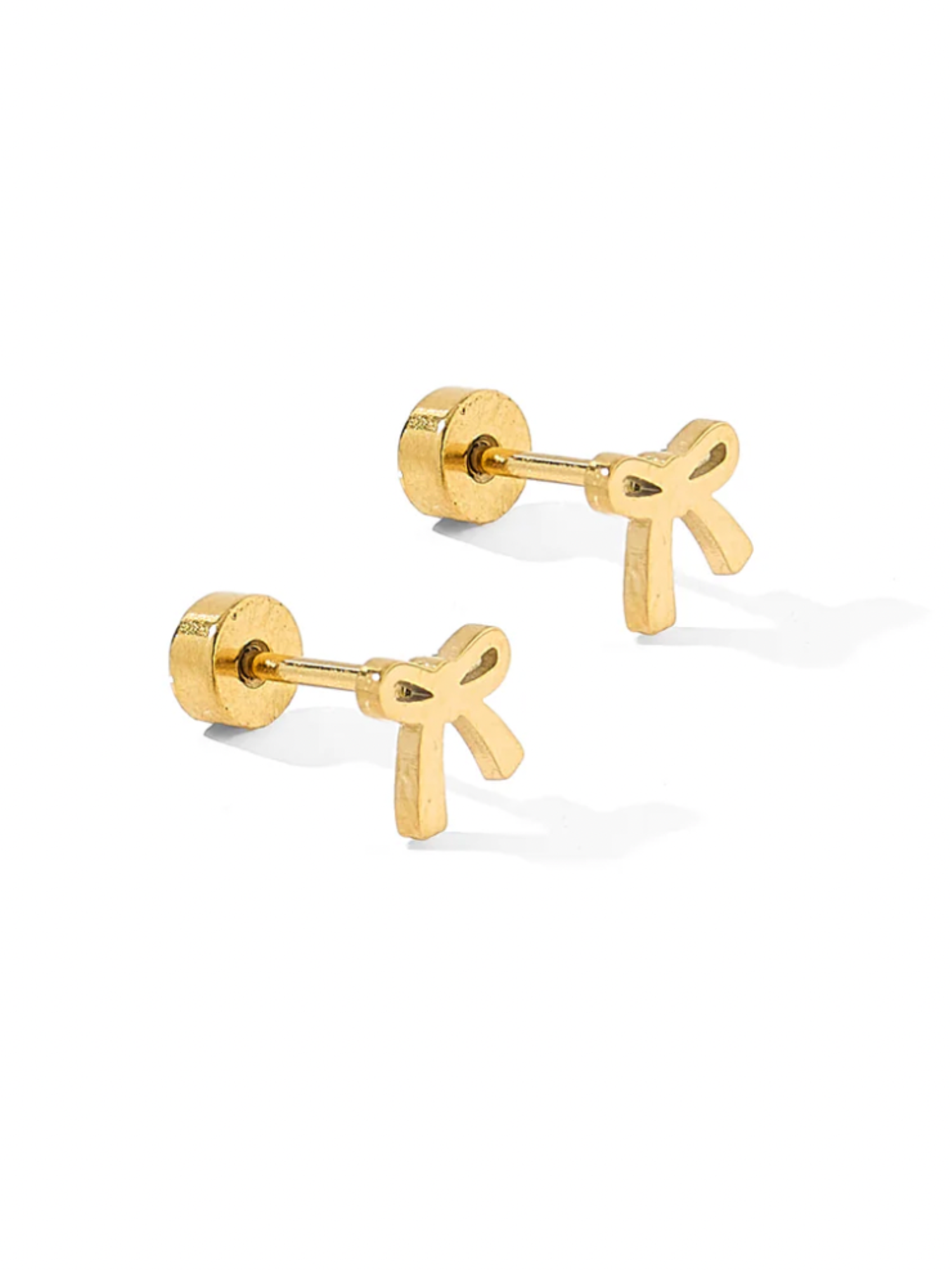 Ruby Bow Screwback Stud Earrings - The Collective Rose