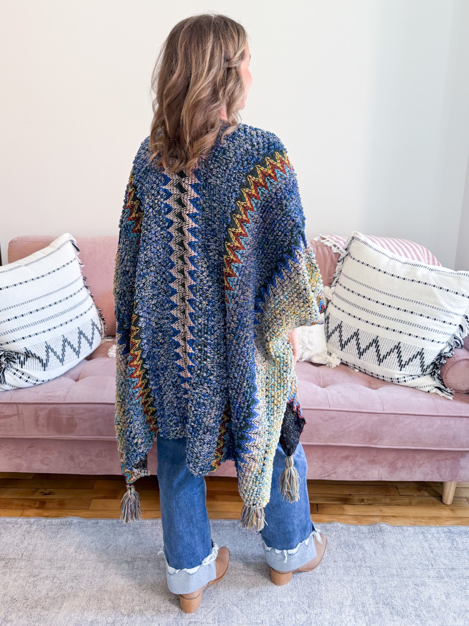 Laurel Crochet Ruana - The Collective Rose