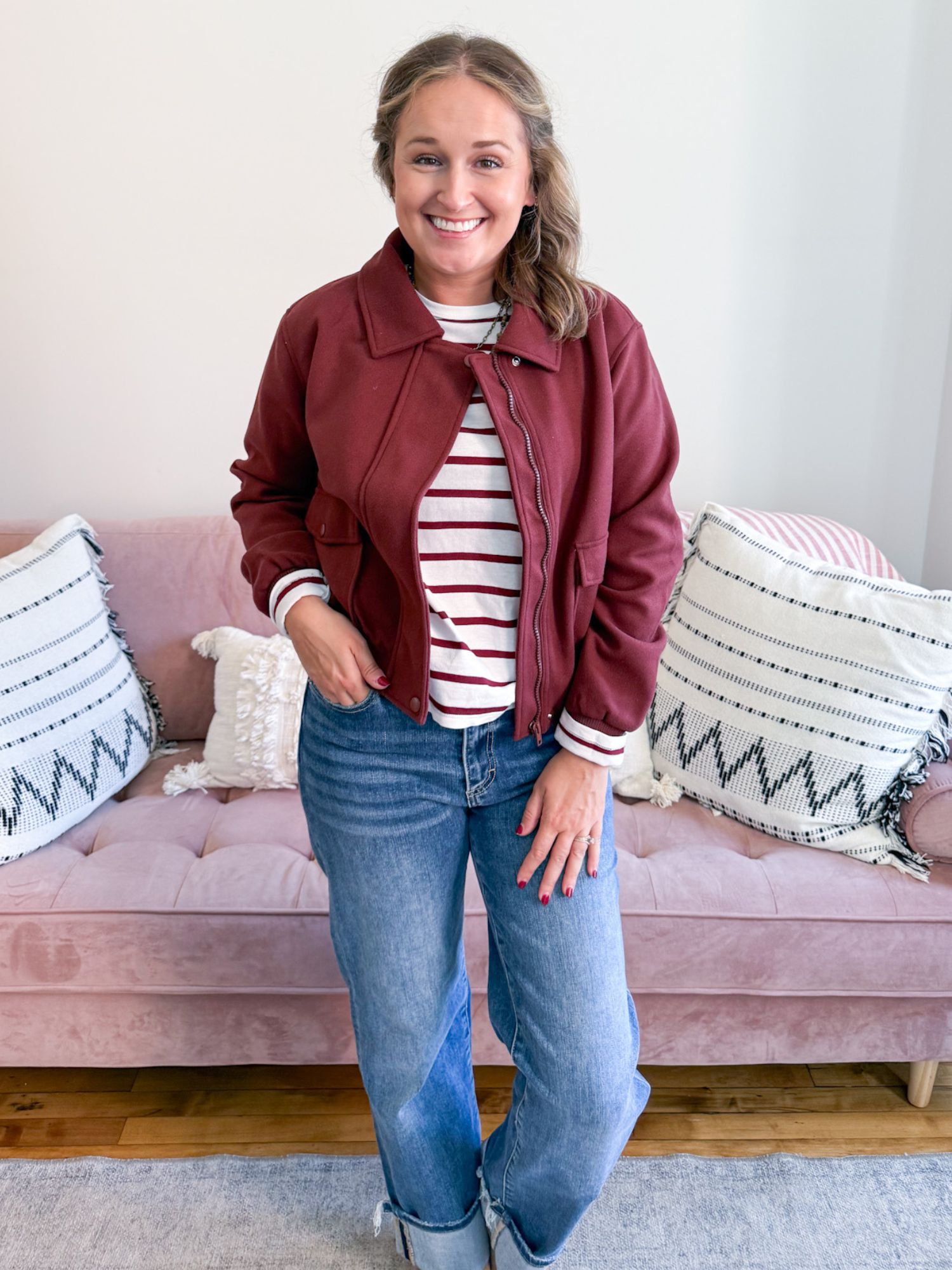 Harvard Crop Shacket - The Collective Rose