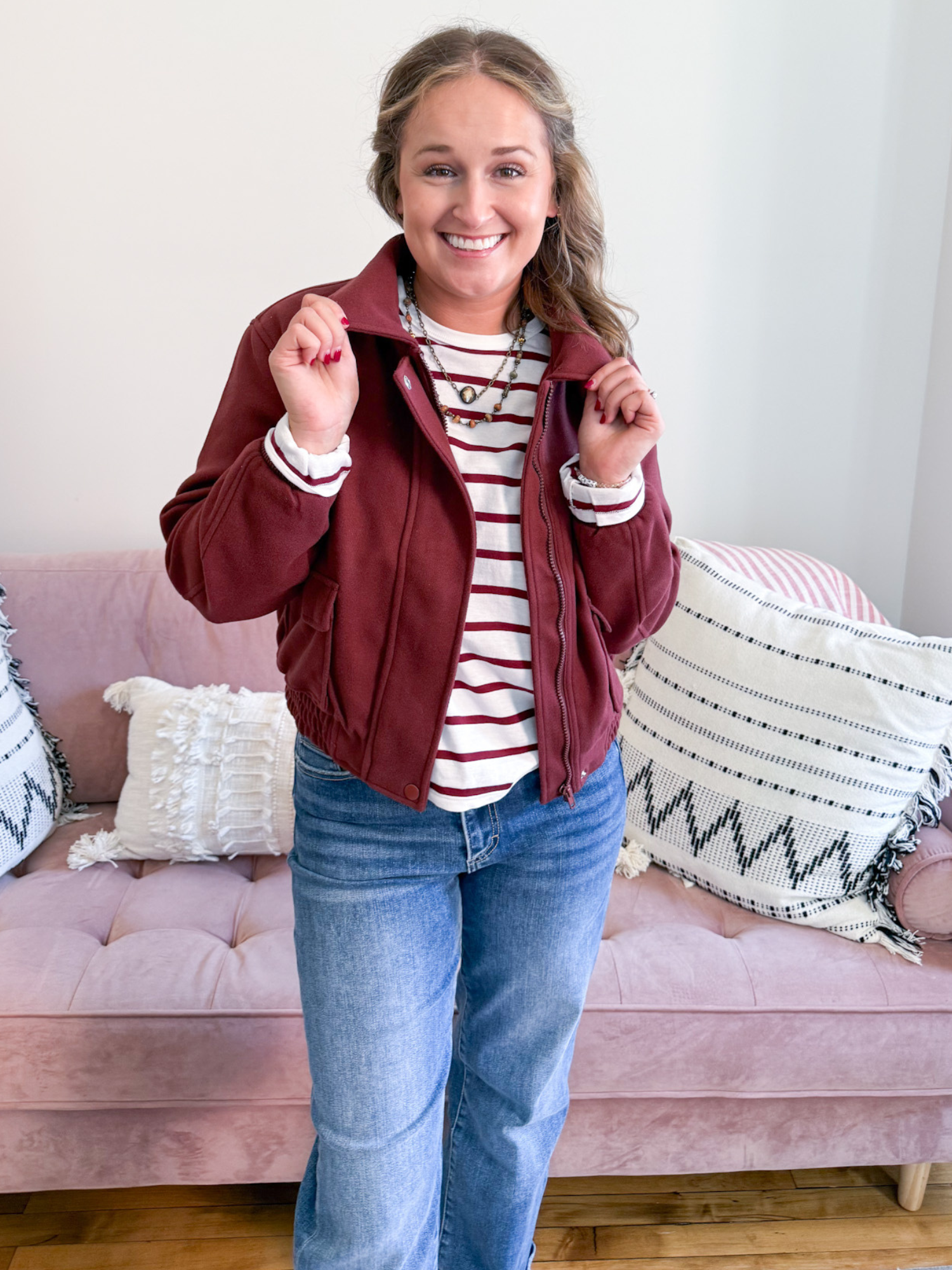 Harvard Crop Shacket - The Collective Rose