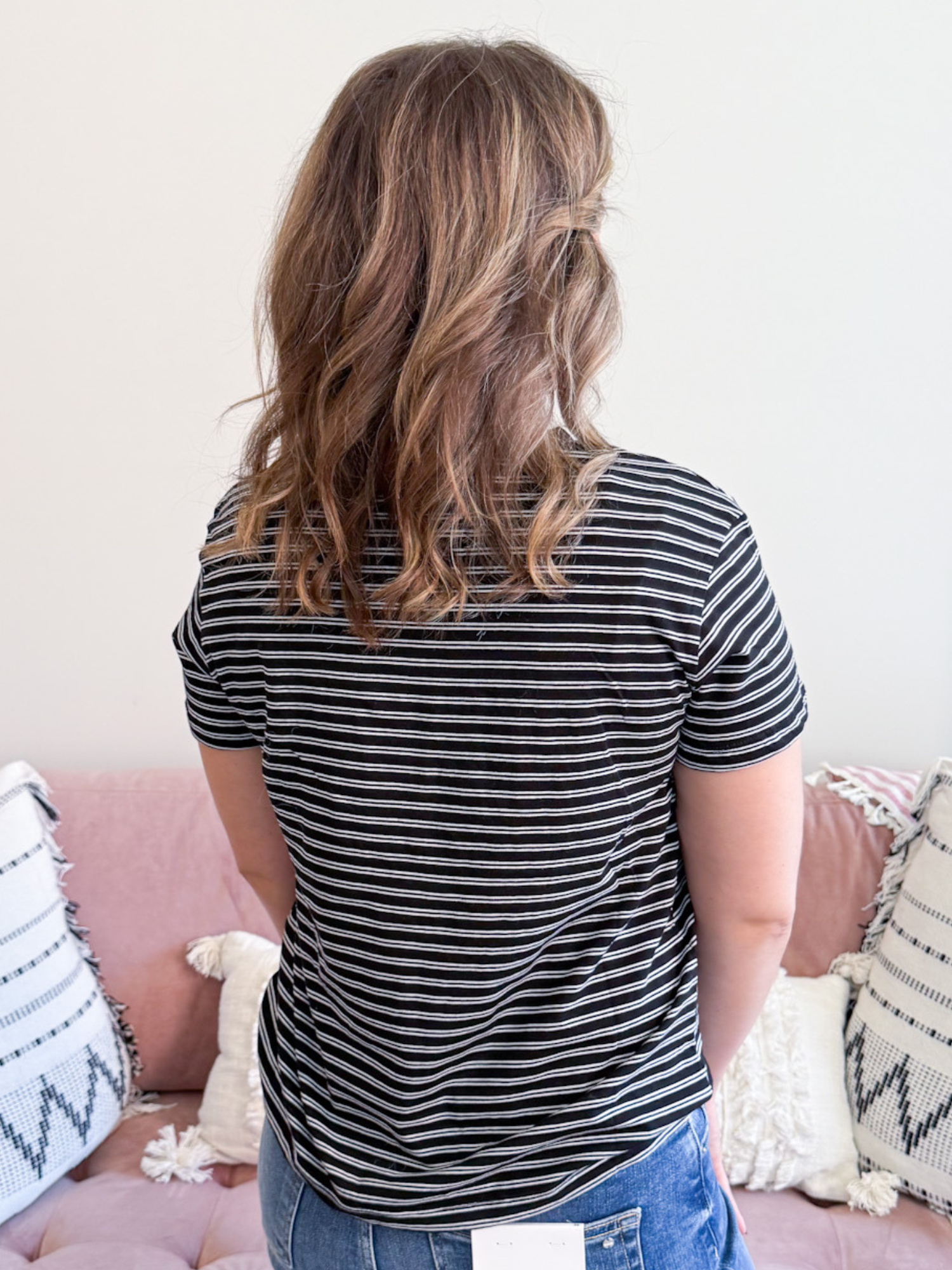 Ellis Striped Short Sleeve - The Collective Rose