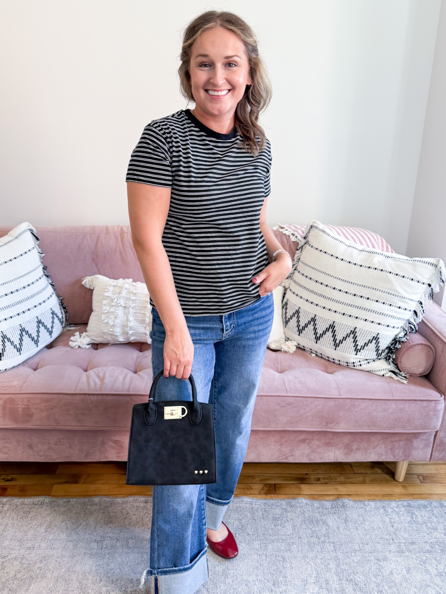 Ellis Striped Short Sleeve - The Collective Rose