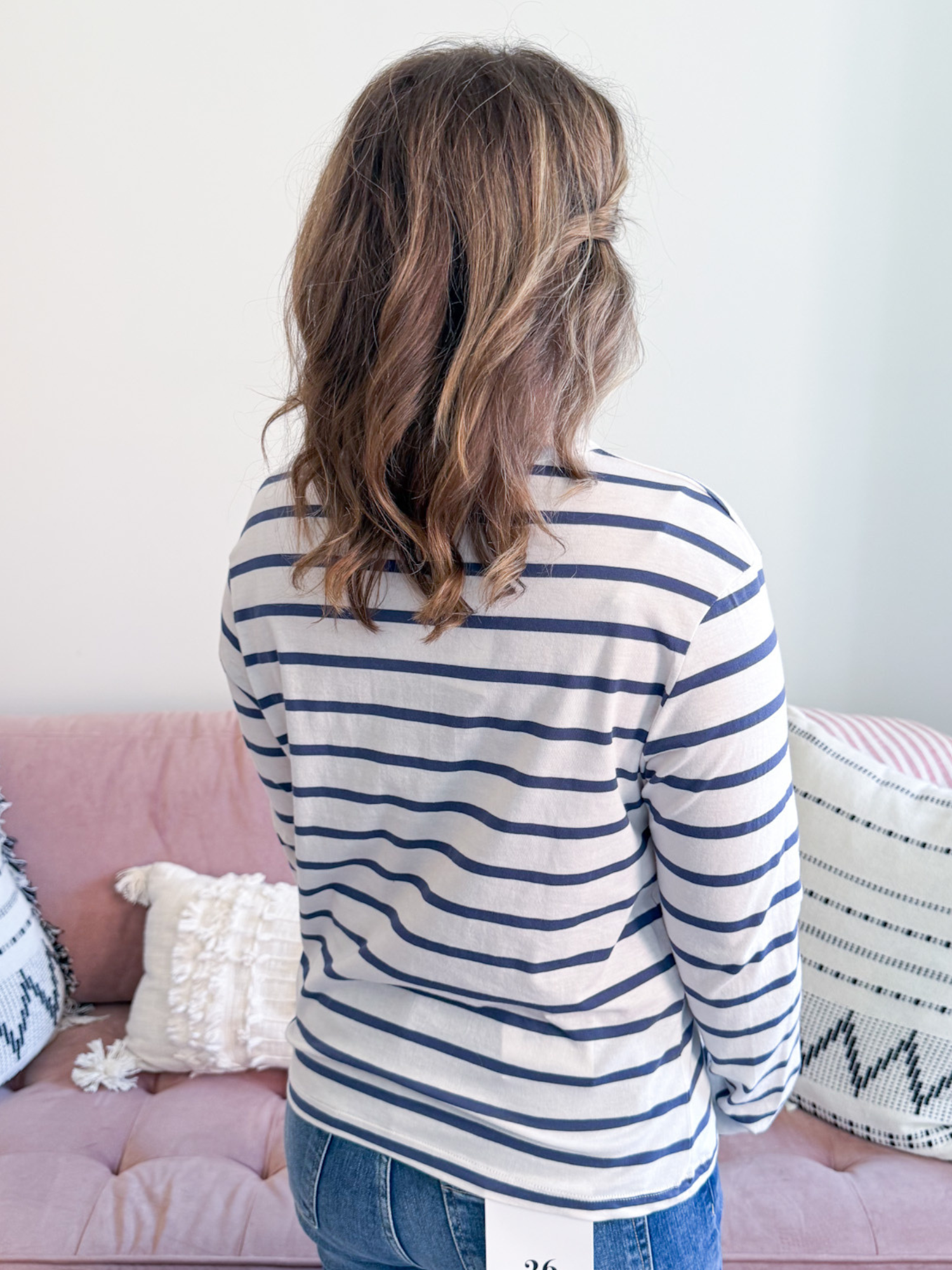 Leni Striped Long Sleeve - Blue - The Collective Rose