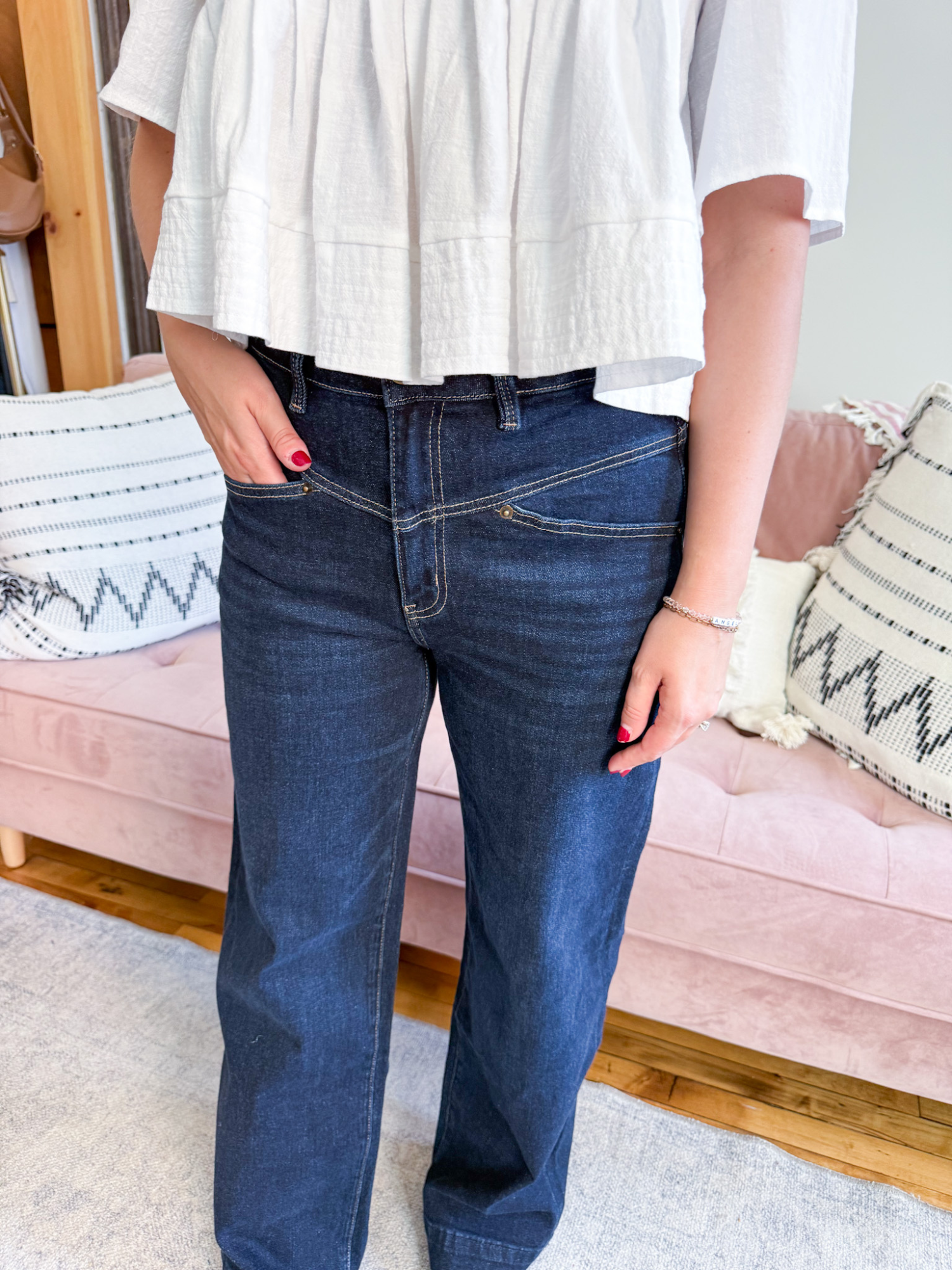 Super High Rise Western Wide Leg - The Collective Rose