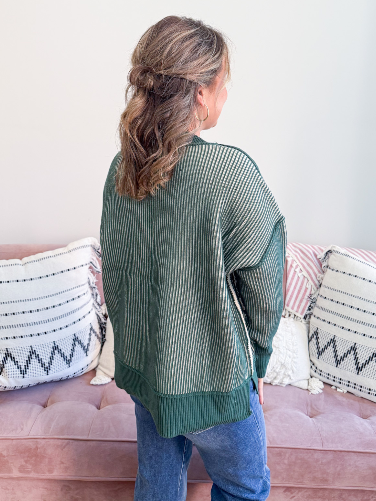 Evergreen Two Tone Sweater