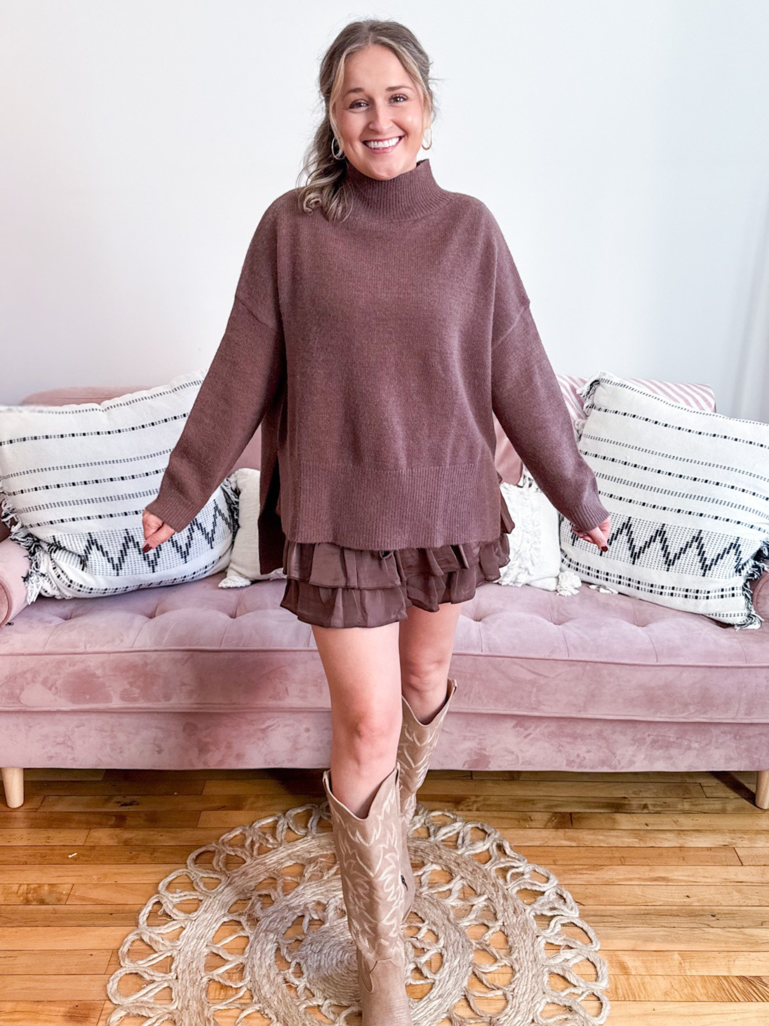 Nicola Mock Neck Sweater