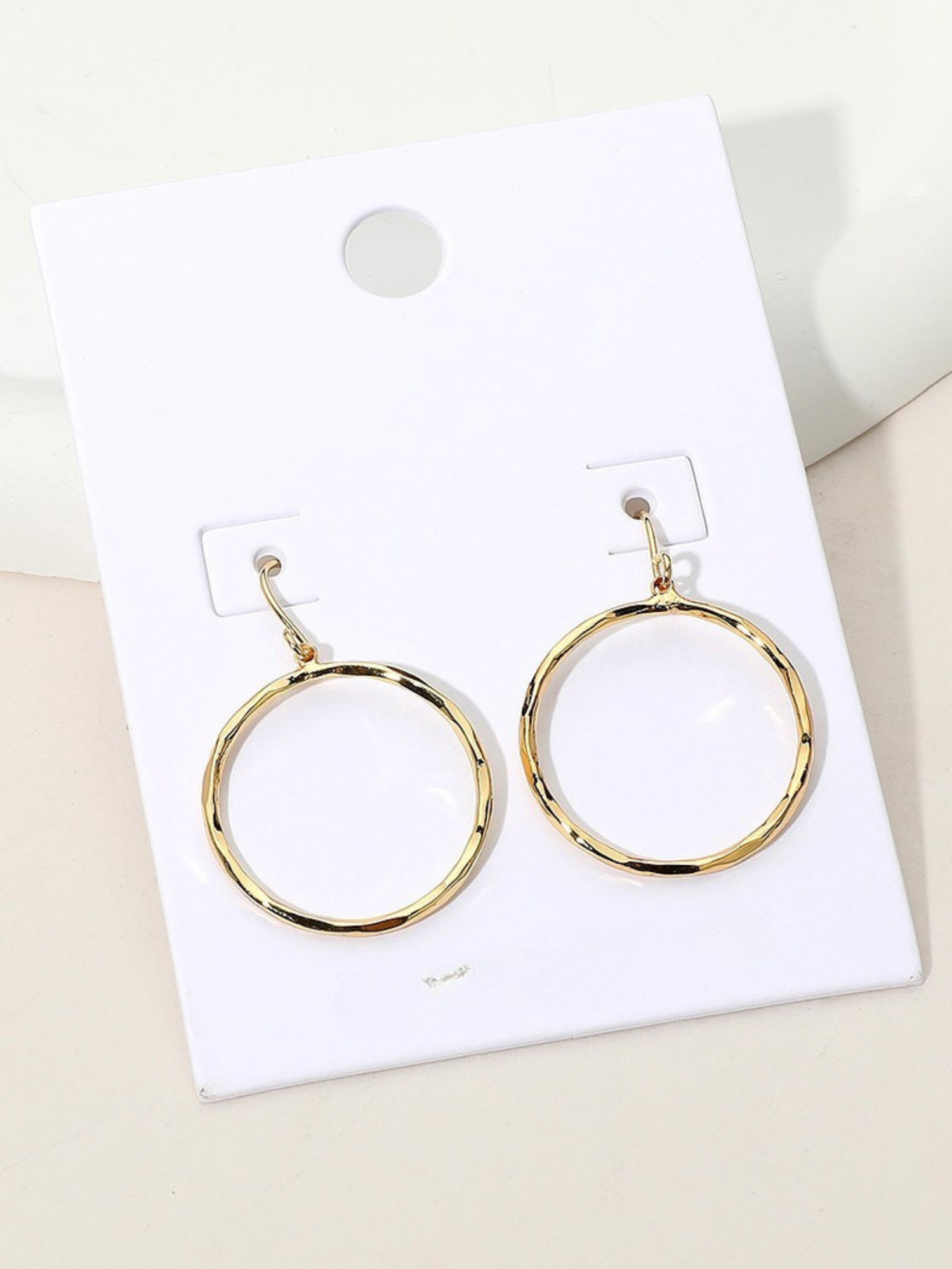 Textured Hoop Dangle Earrings - Small - The Collective Rose