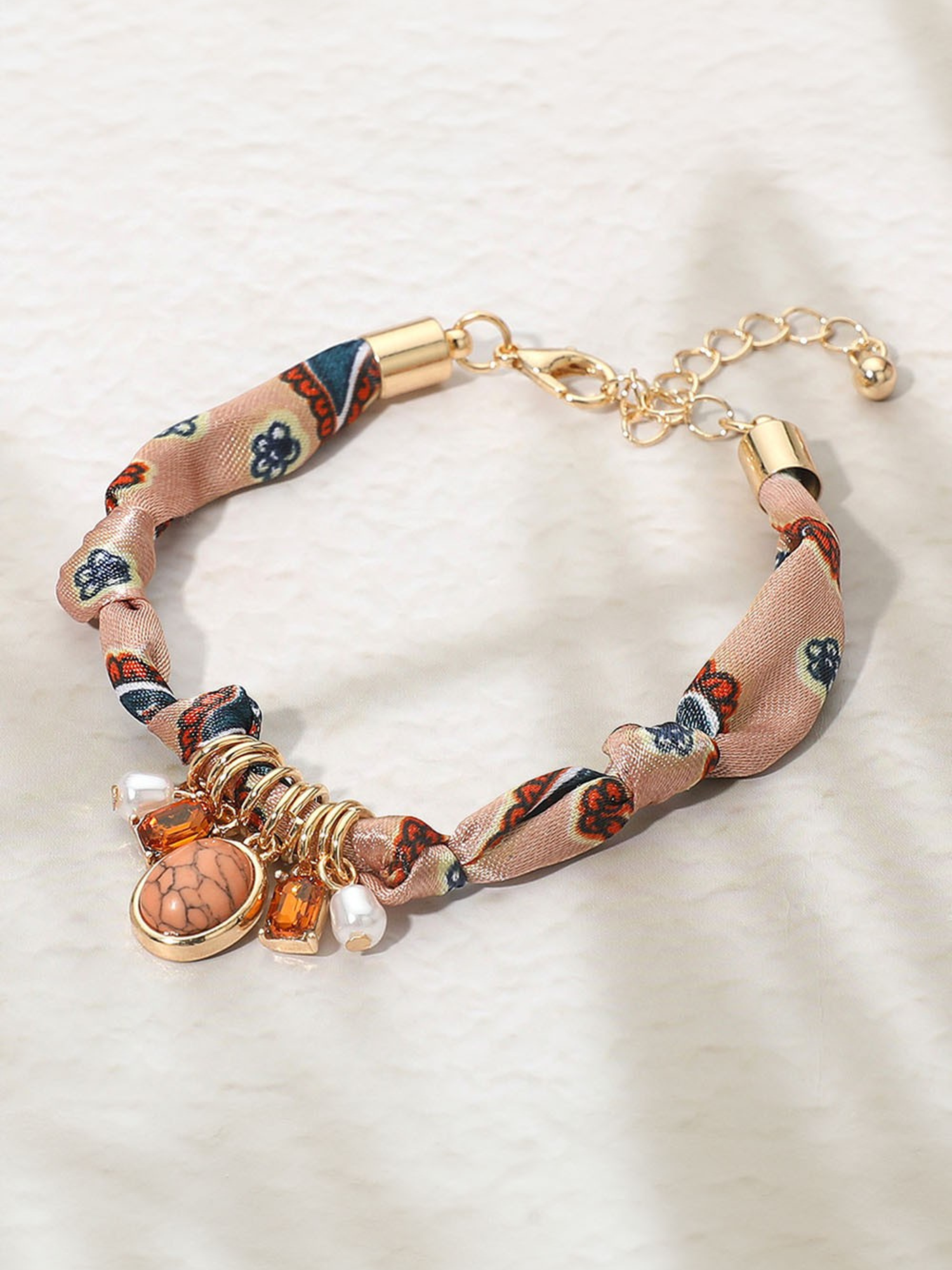 Boho Scarf Charm Bracelet - The Collective Rose