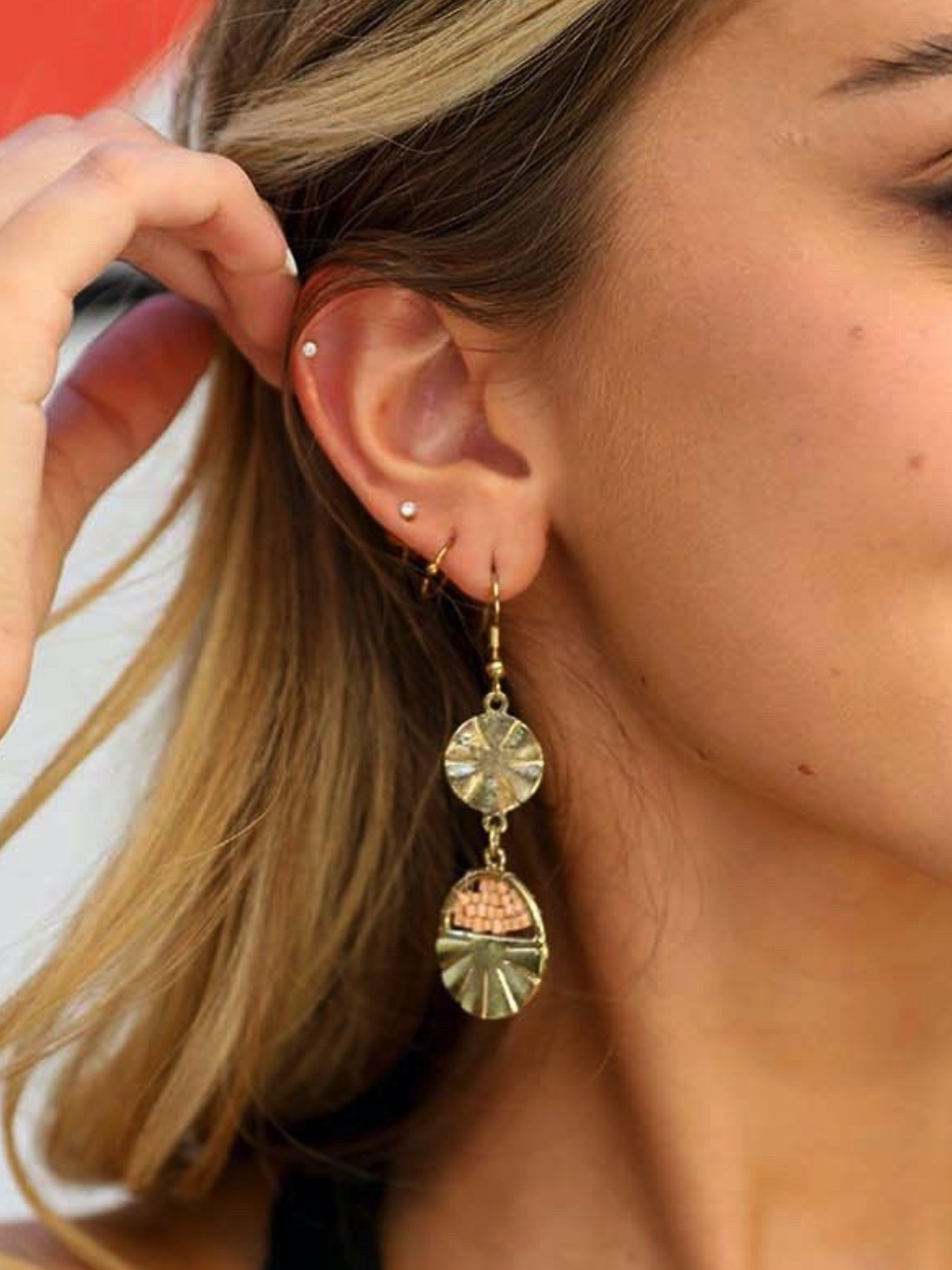 Golden Sunrise Drop Earrings - The Collective Rose