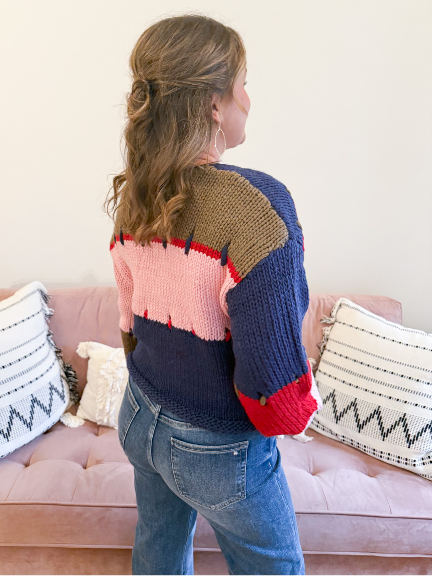 Kenley Colorblock Sweater - The Collective Rose