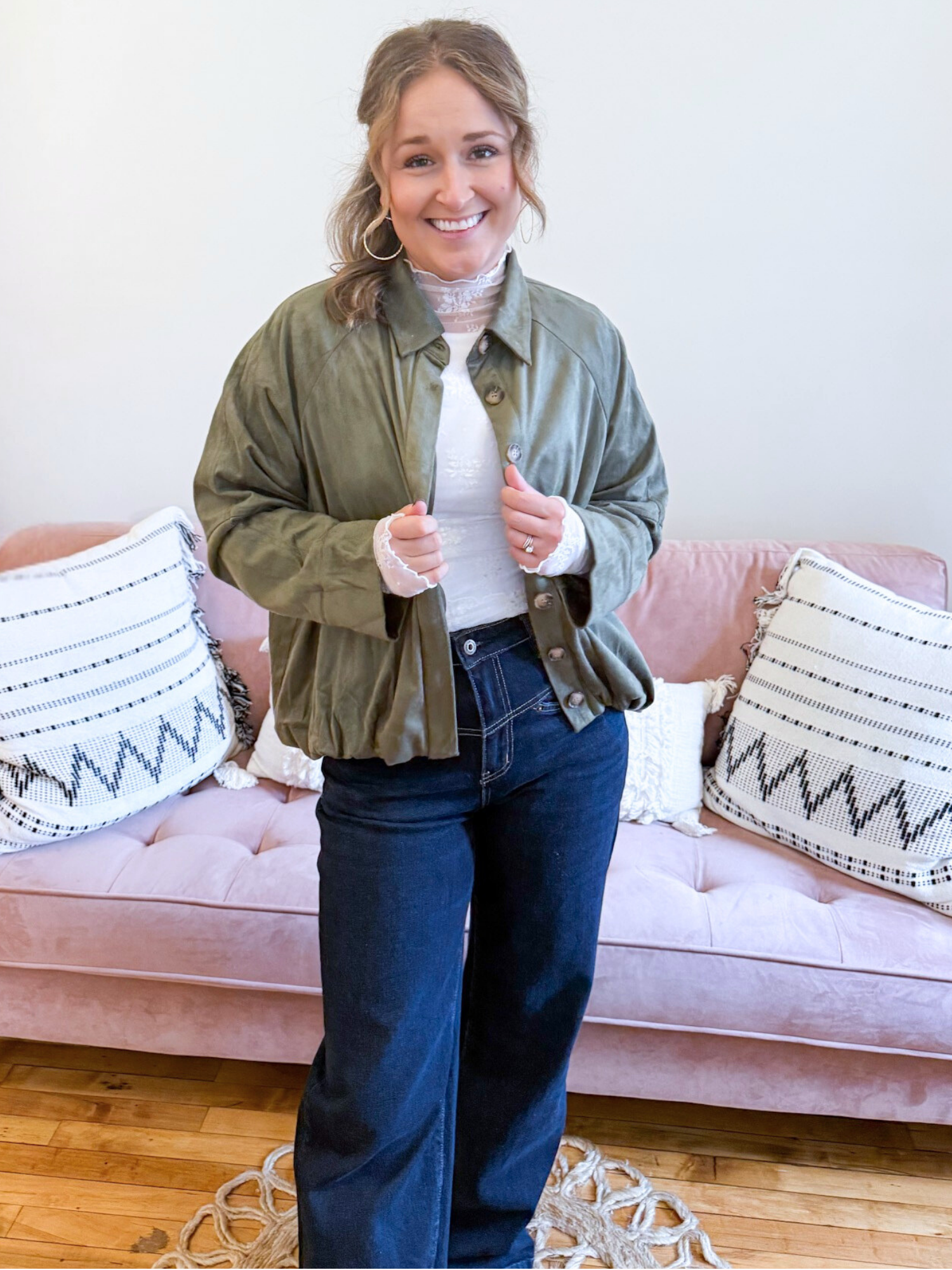 Tatum Bubble Hem Jacket - The Collective Rose
