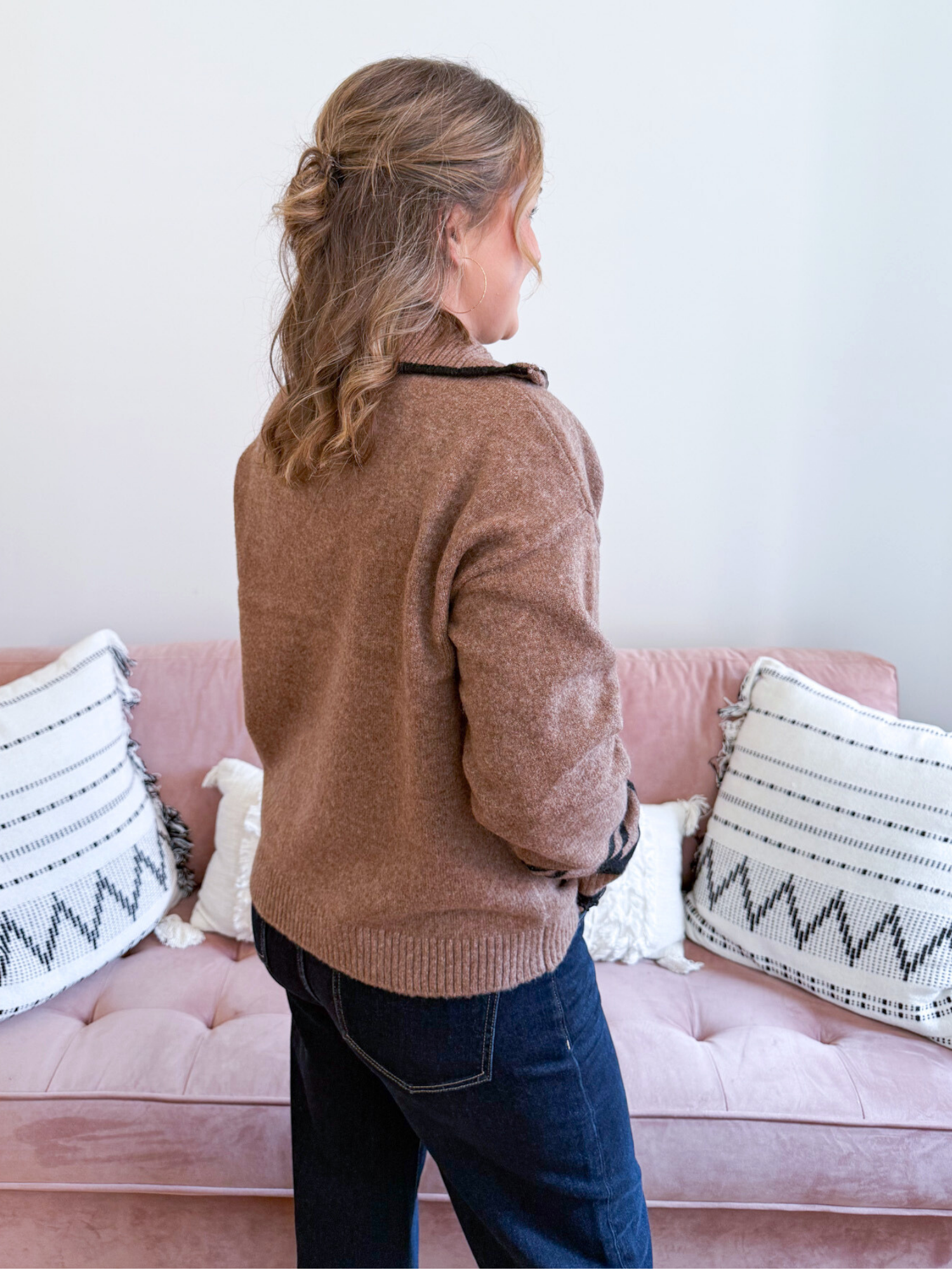 Sunday Quarter Zip Sweater - The Collective Rose