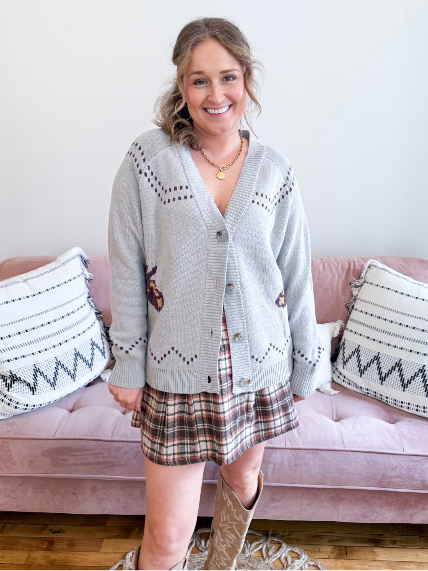 Kyra Plaid Wrap Skort - The Collective Rose