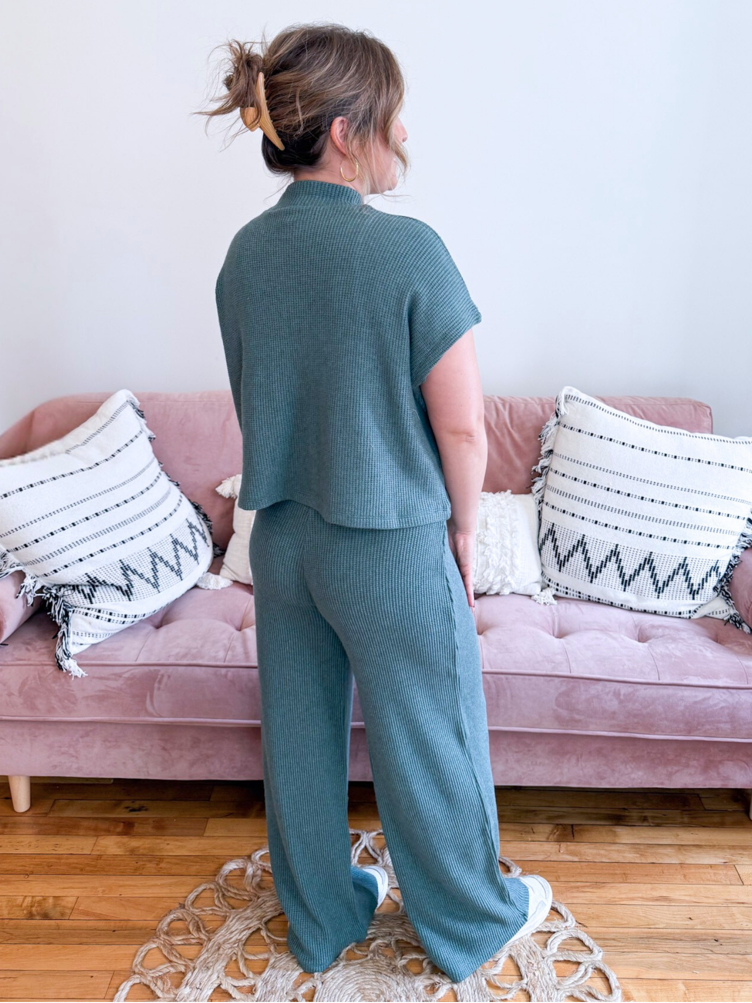 Mara Short Sleeve Sweater - Ash Jade