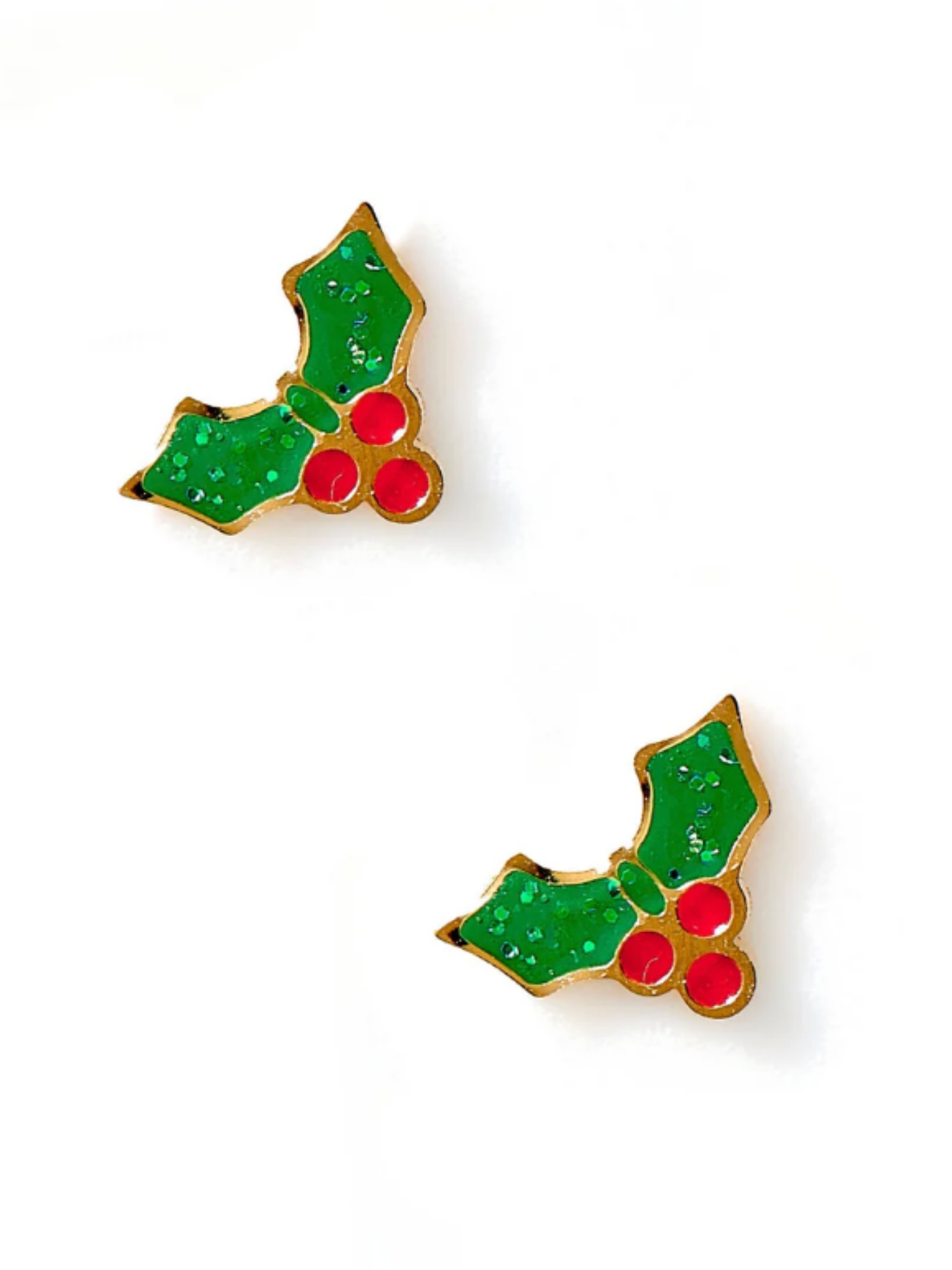 Holly Berry Screwback Stud Earrings - The Collective Rose