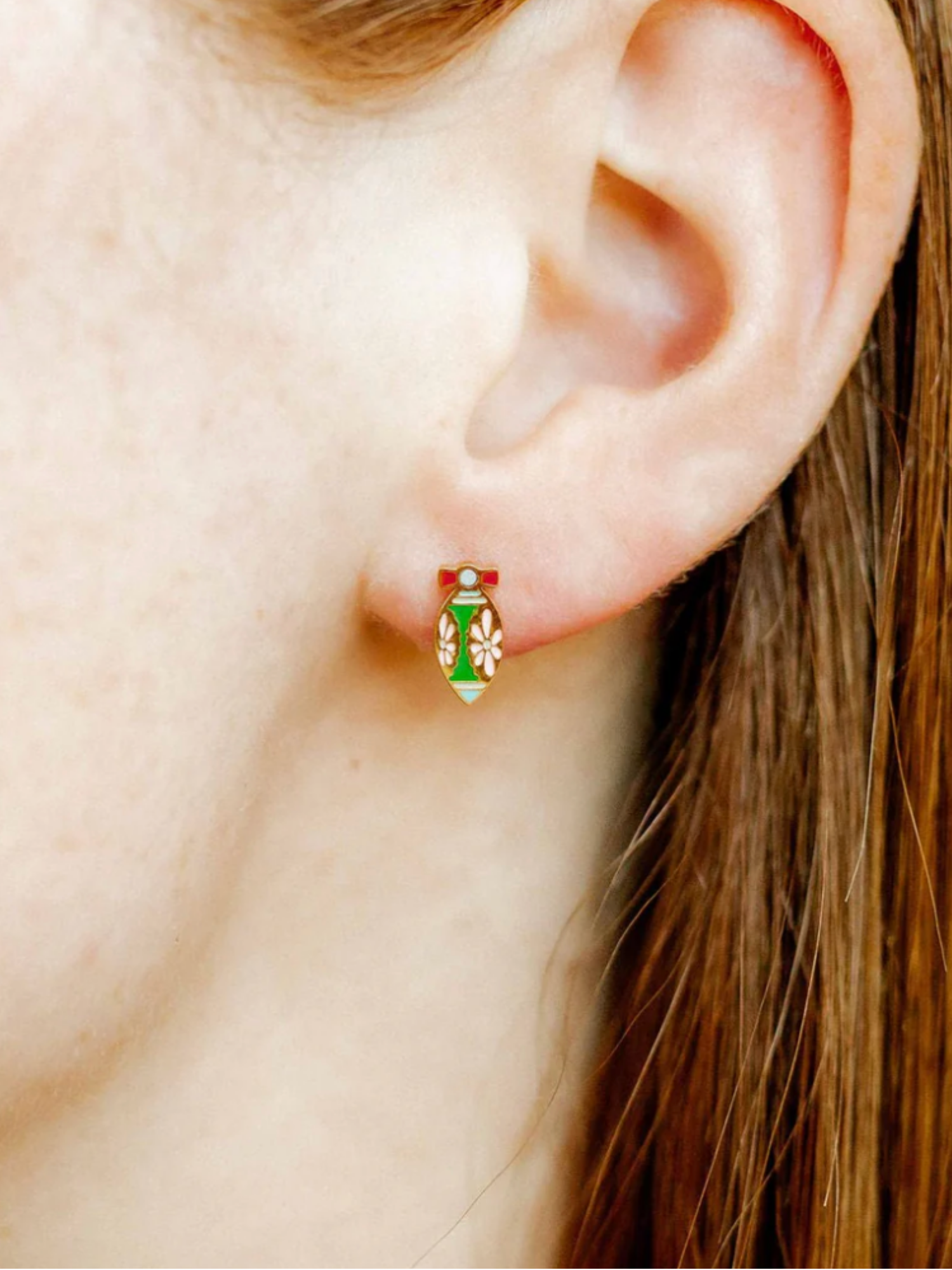 Merritt Ornament Screwback Stud Earrings - The Collective Rose