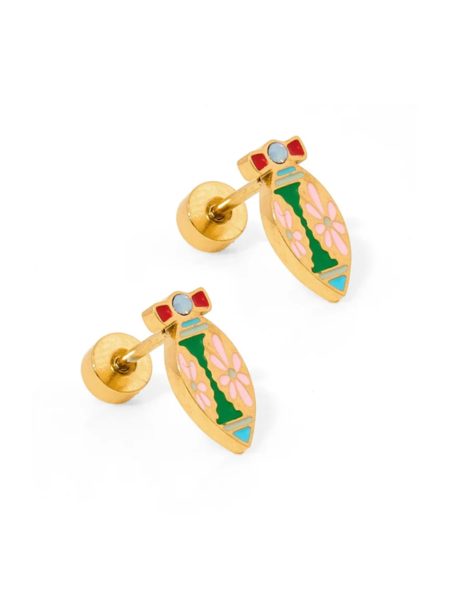 Merritt Ornament Screwback Stud Earrings - The Collective Rose