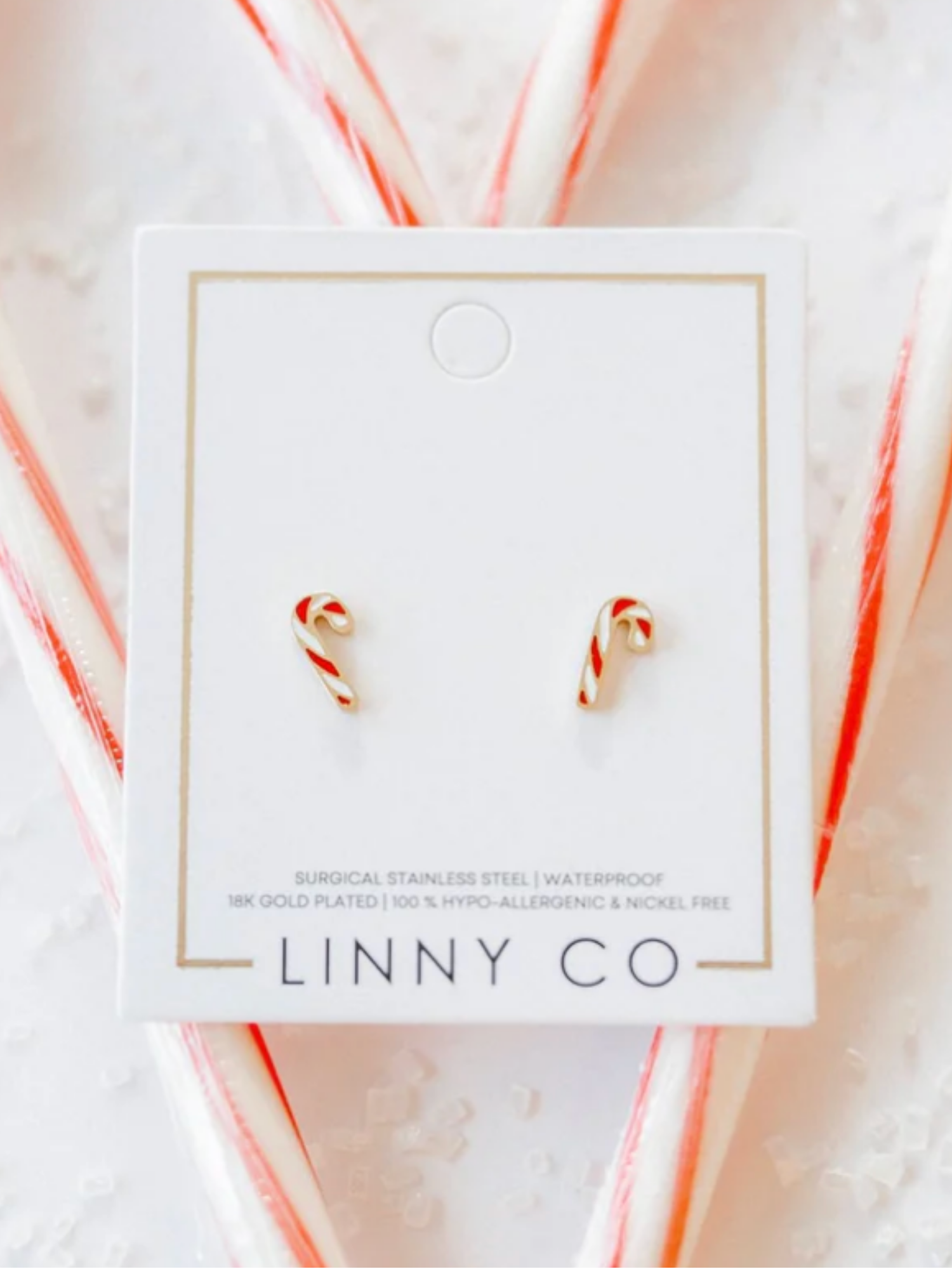Peppermint Twist Screwback Stud Earrings - The Collective Rose