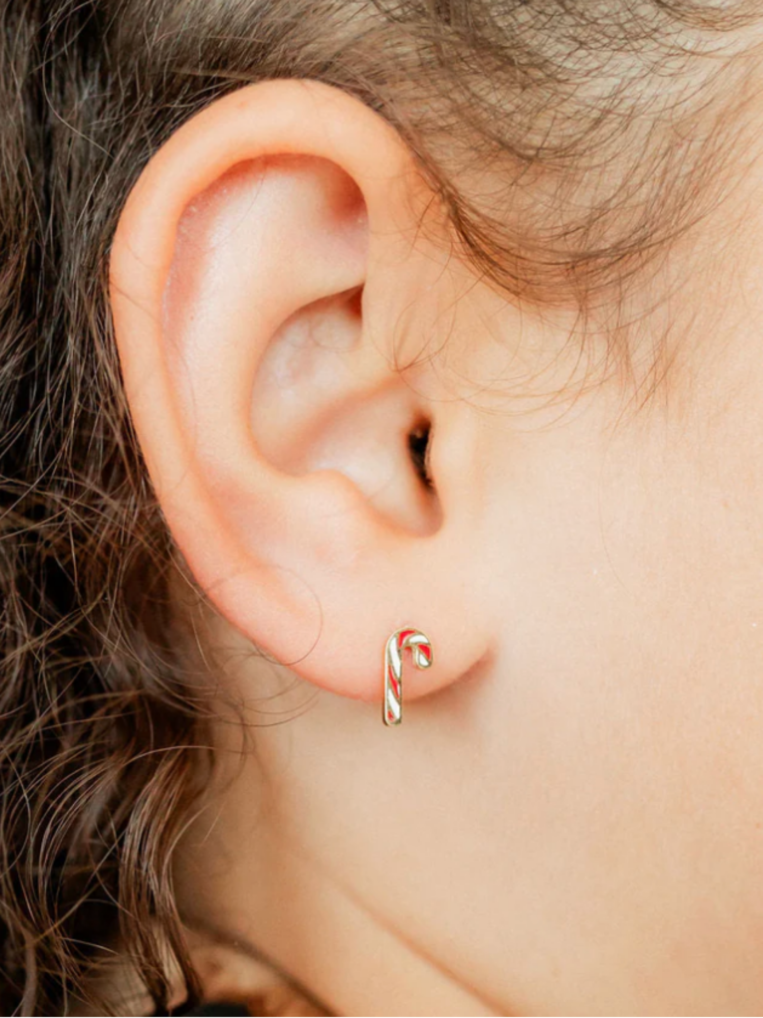 Peppermint Twist Screwback Stud Earrings - The Collective Rose