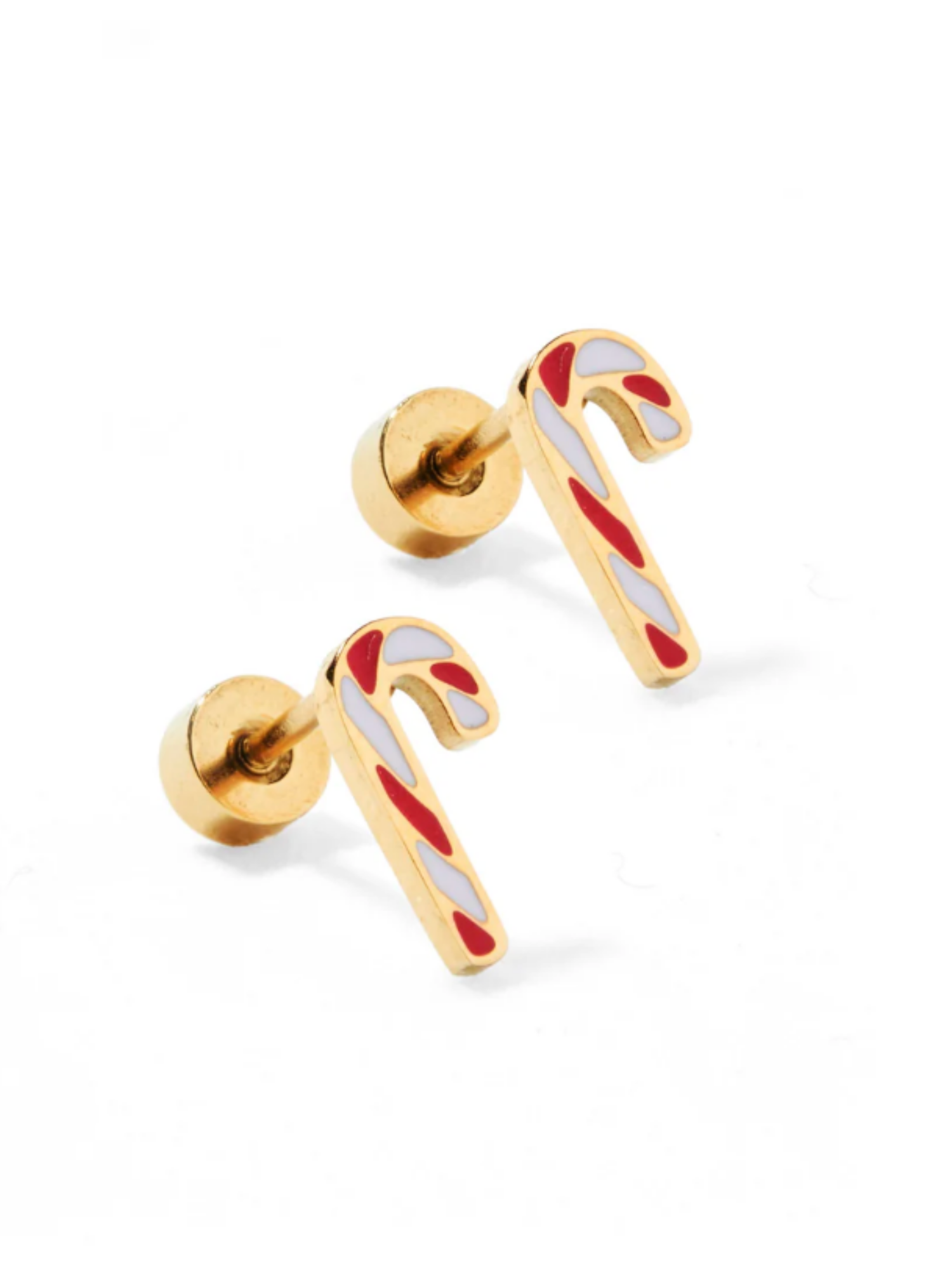 Peppermint Twist Screwback Stud Earrings - The Collective Rose