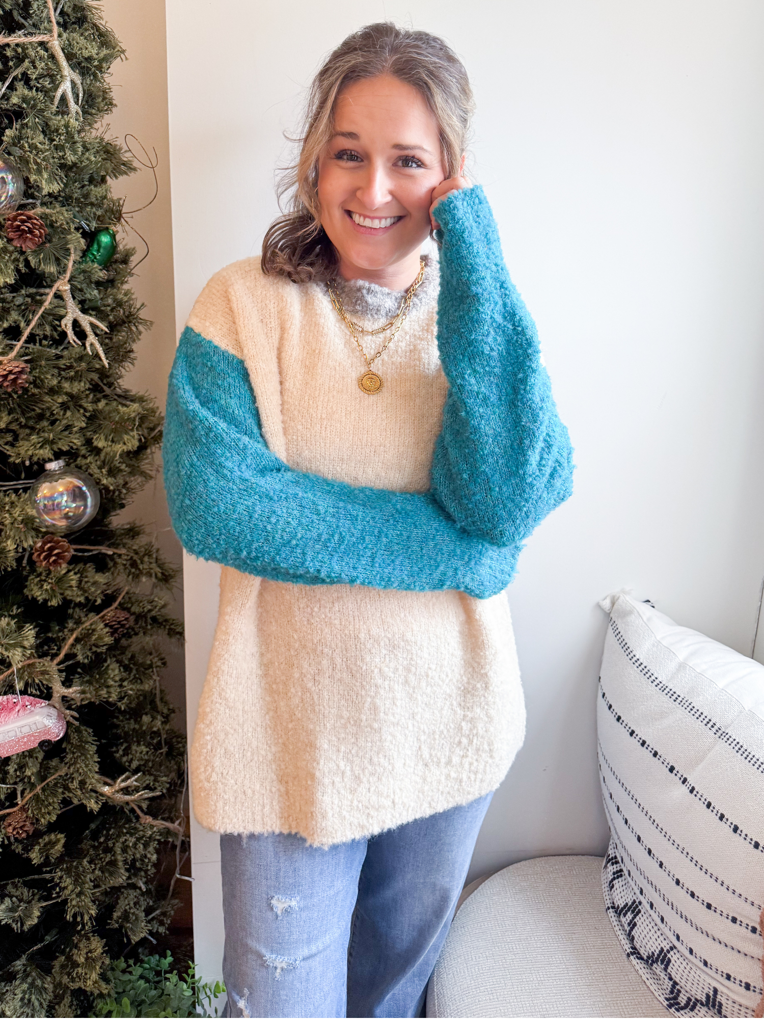 Meg Colorblock Sweater - The Collective Rose